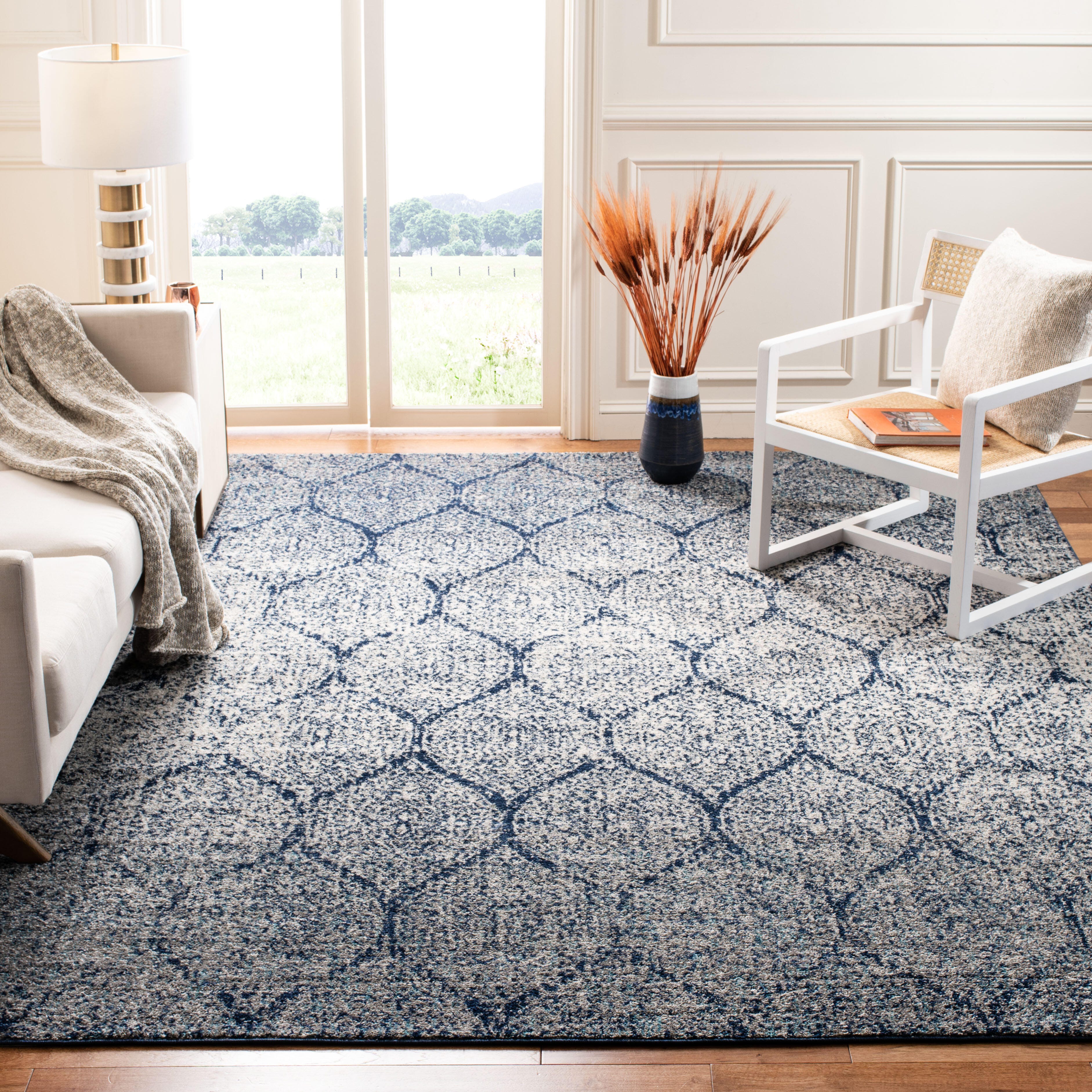 Safavieh Madison 8' x 10' Area Rug, Navy/Silver, large