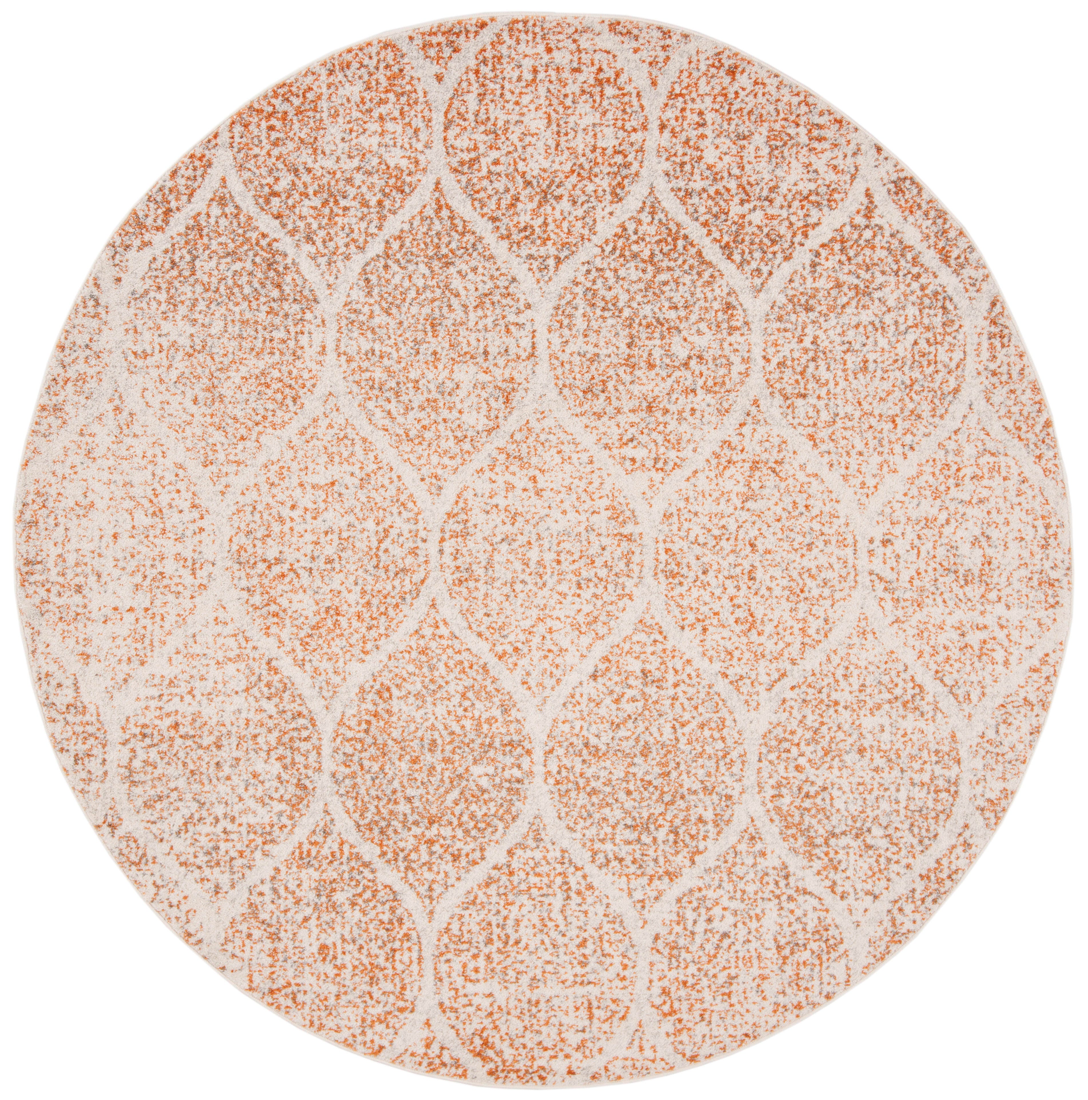 Safavieh Madison 4' x 4' Round Area Rug, Cream/Orange, rollover