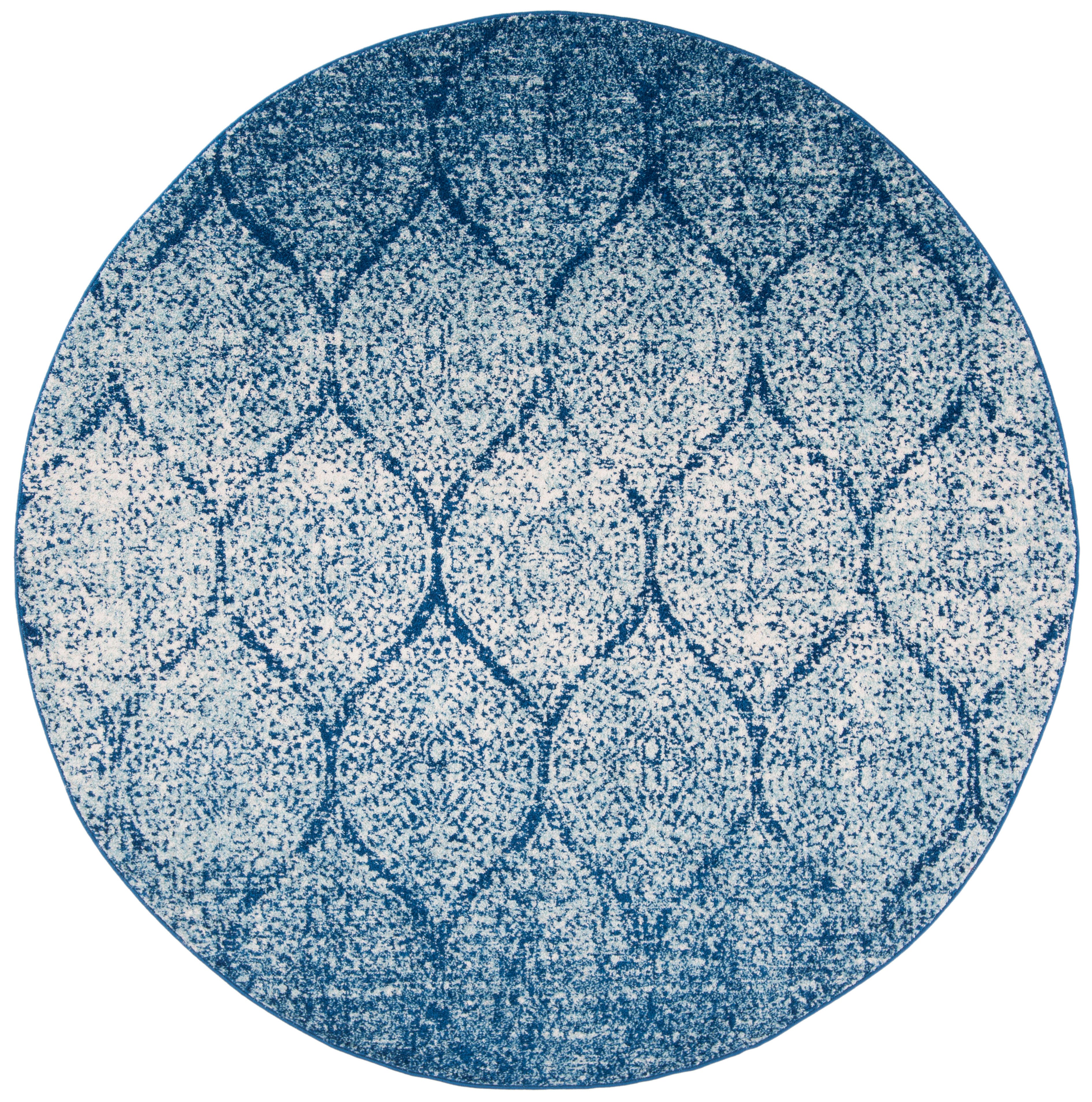 Safavieh Madison 4' x 4' Round Area Rug, Navy/Blue, rollover