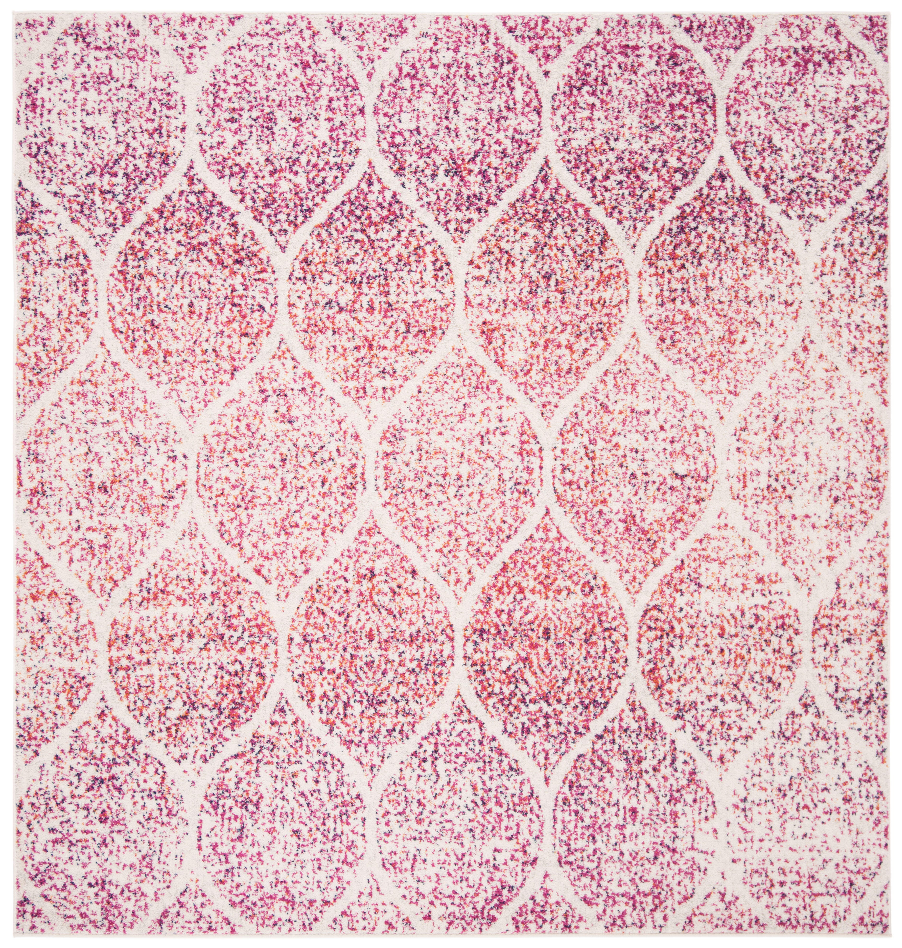 Safavieh Madison 4' x 4' Square Area Rug, Cream/Fuchsia, rollover