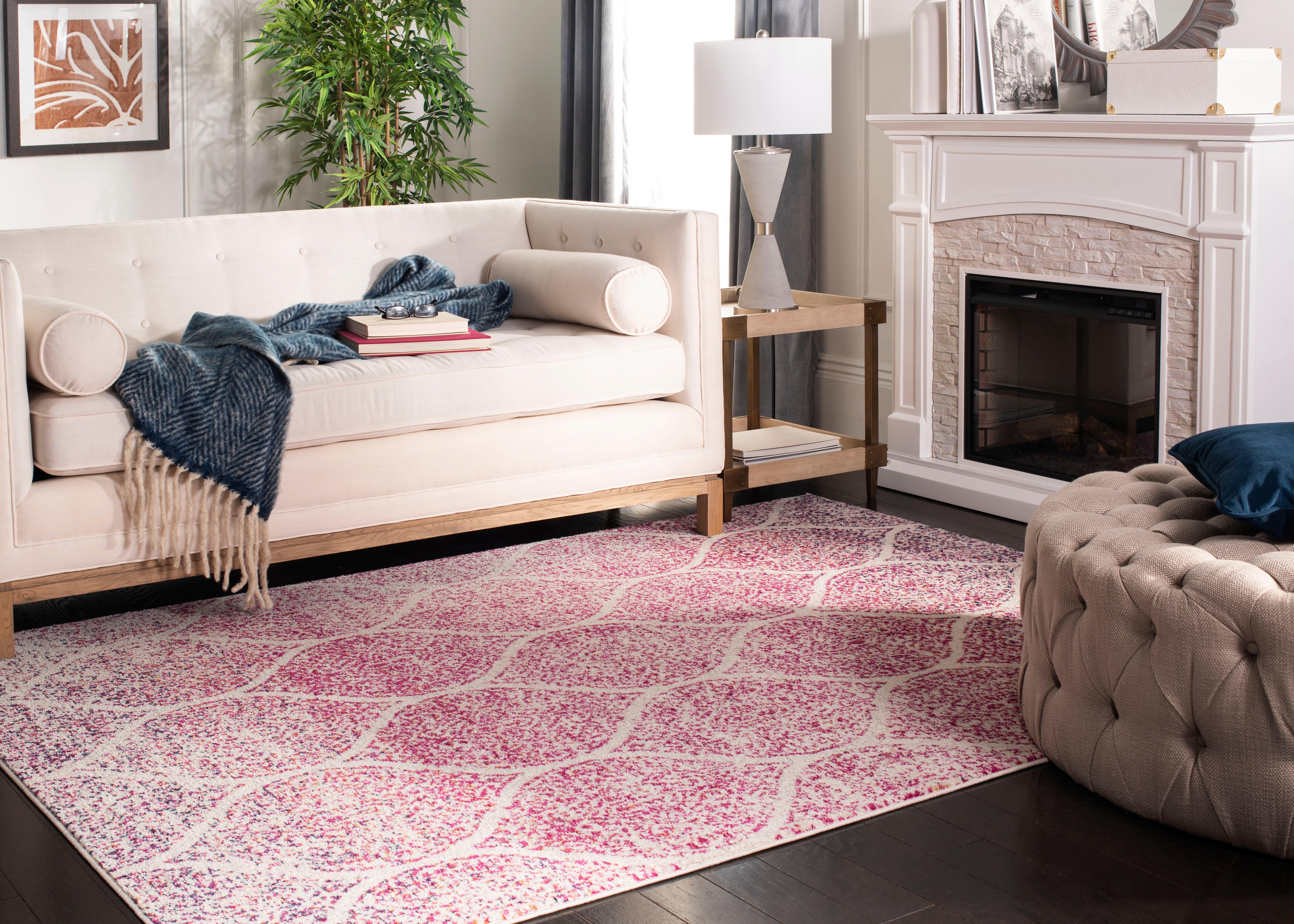 Safavieh Madison 5'-1 x 7'-6 Area Rug, Cream/Fuchsia, large