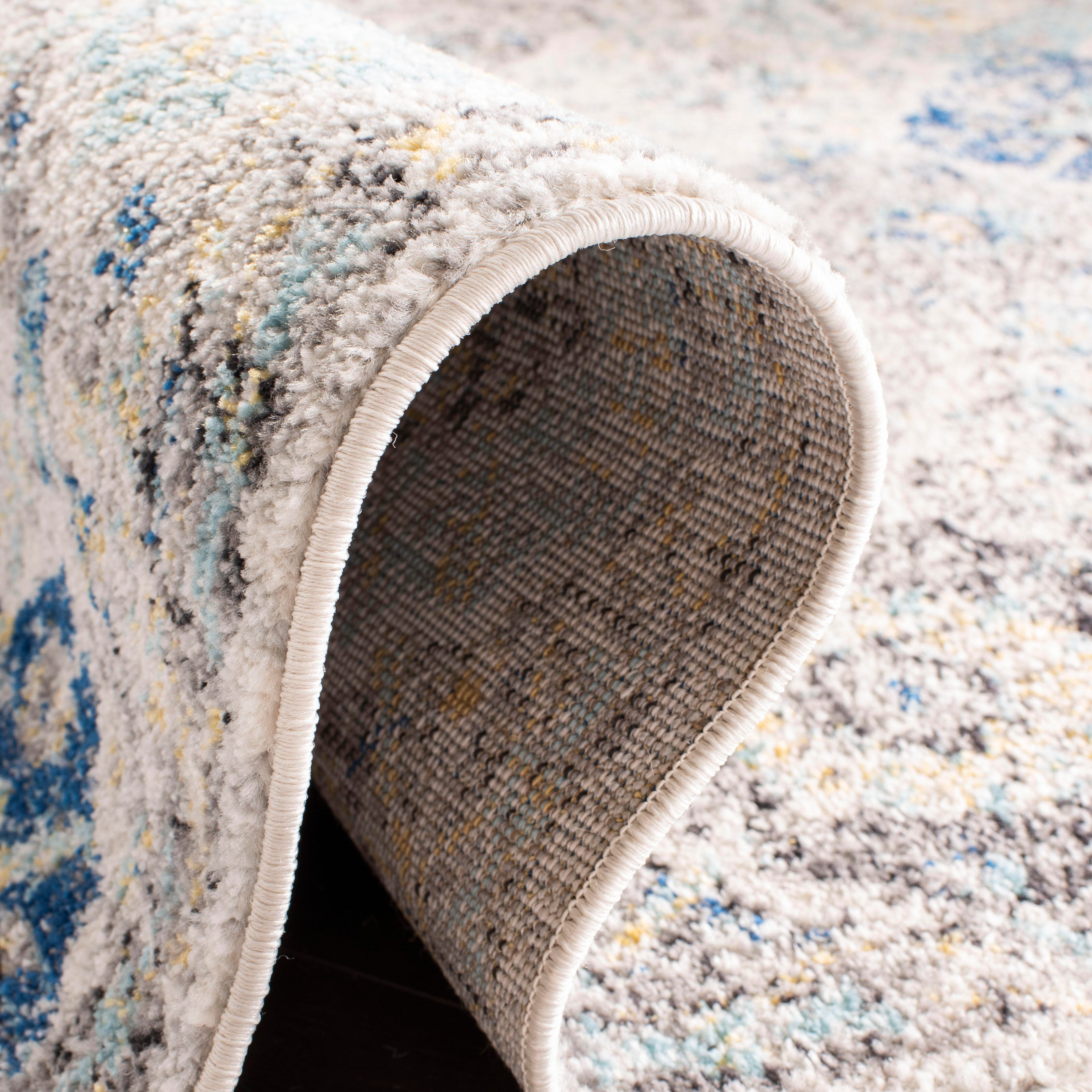 Safavieh Madison Madison 2'-3 x 18' Runner, Ivory/Aqua, large