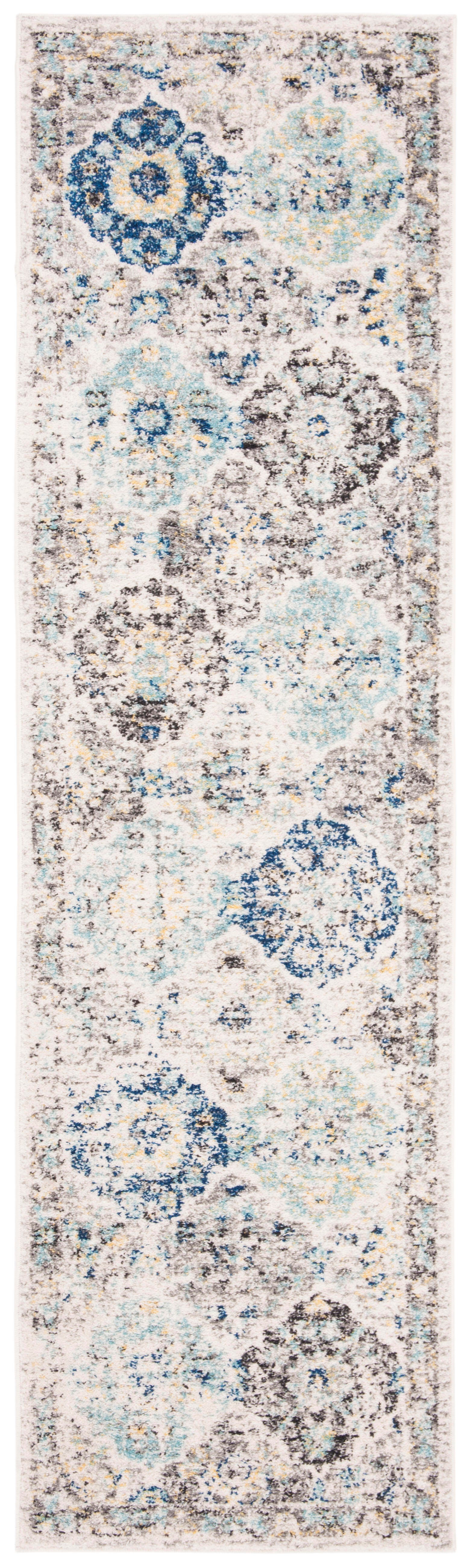 Safavieh Madison 2'-3 x 22' Runner, Ivory/Aqua, large