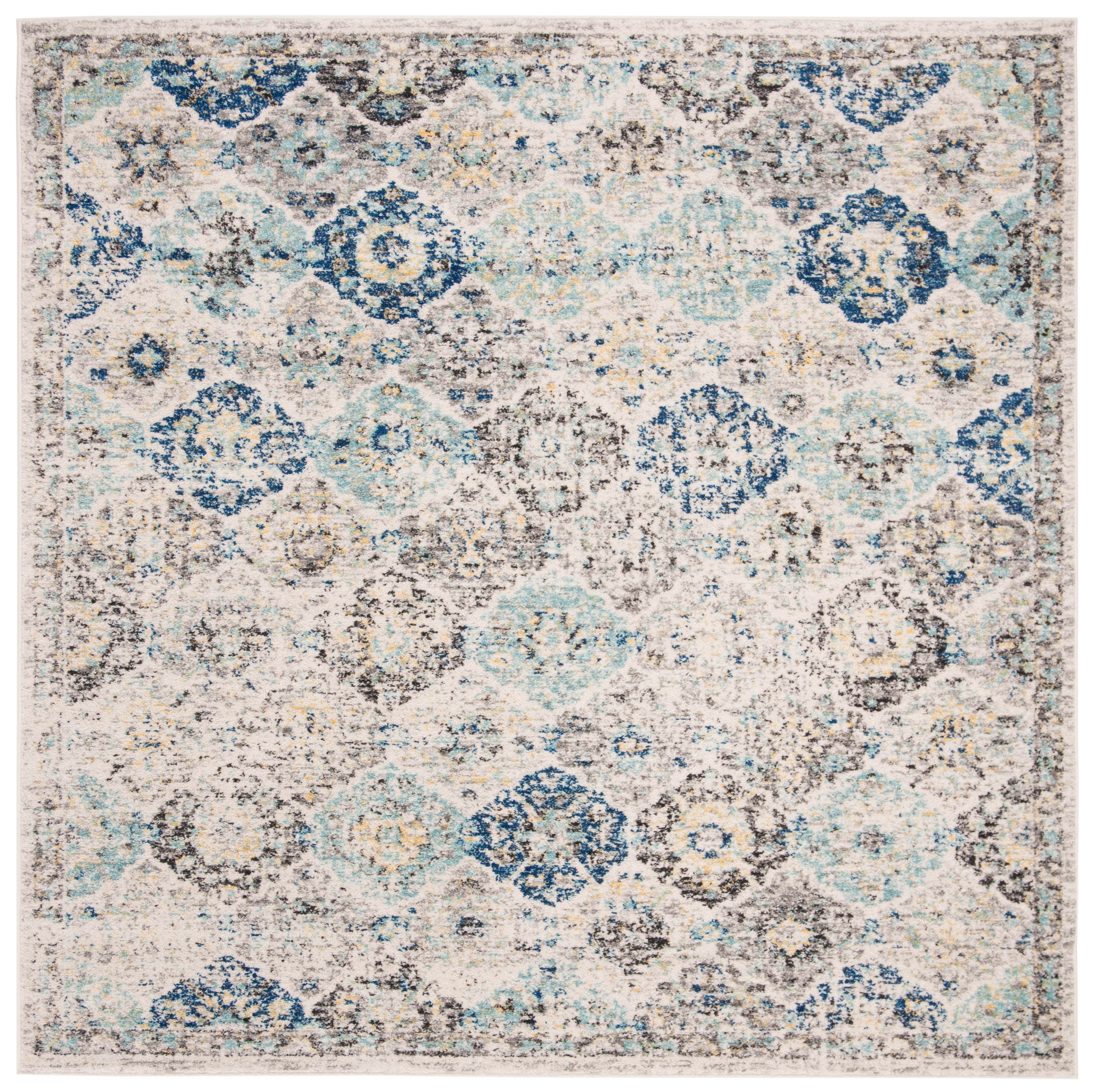 Safavieh Madison 3' x 3' Square Area Rug, Ivory/Aqua, large