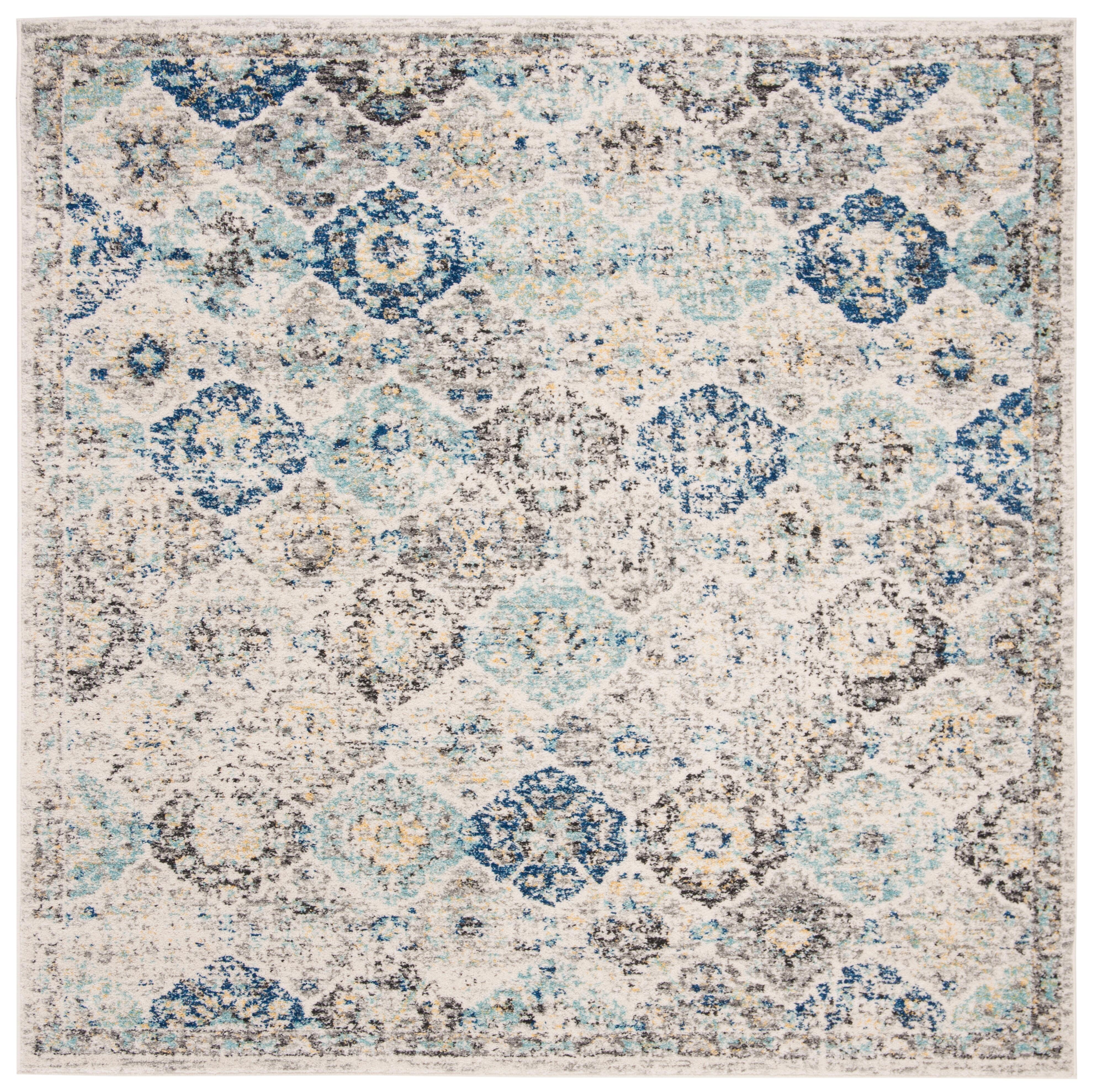 Safavieh Madison 6'-7 x 6'-7 Square Area Rug, Ivory/Aqua, large