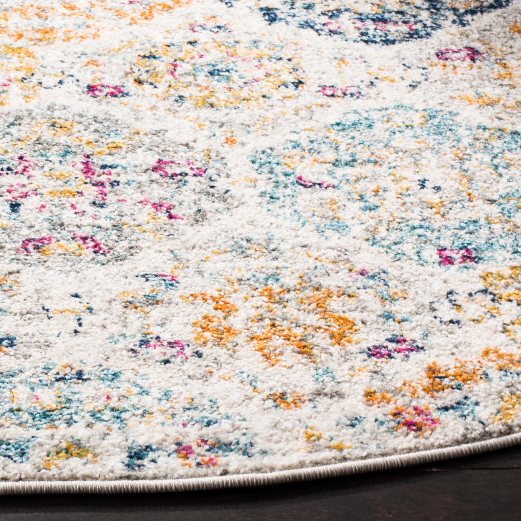 Safavieh Madison Madison 6'-7 x 6'-7 Round Area Rug, Cream/Multi, large