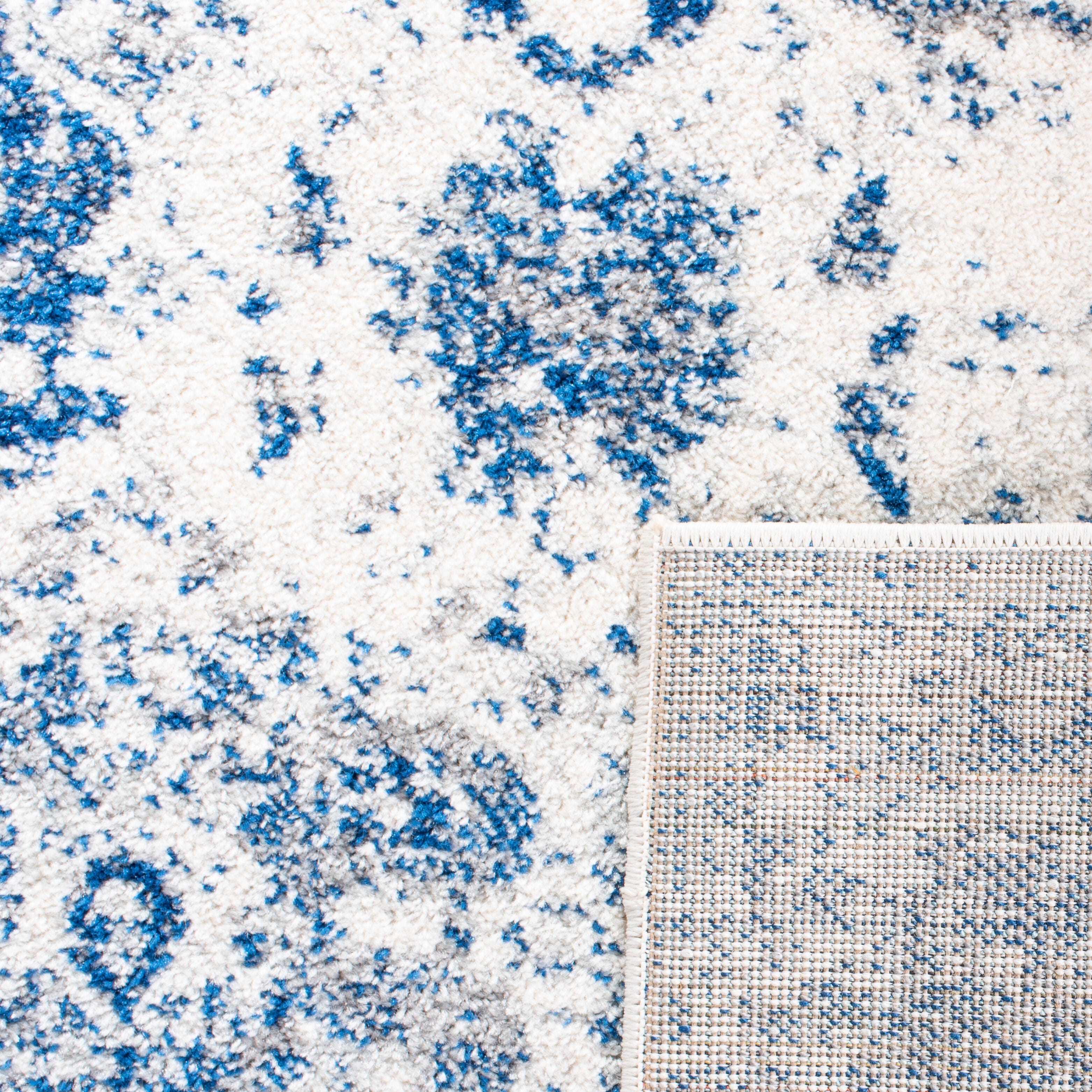 Safavieh Madison Madison 2'-3 x 12' Runner, White/Royal Blue, large