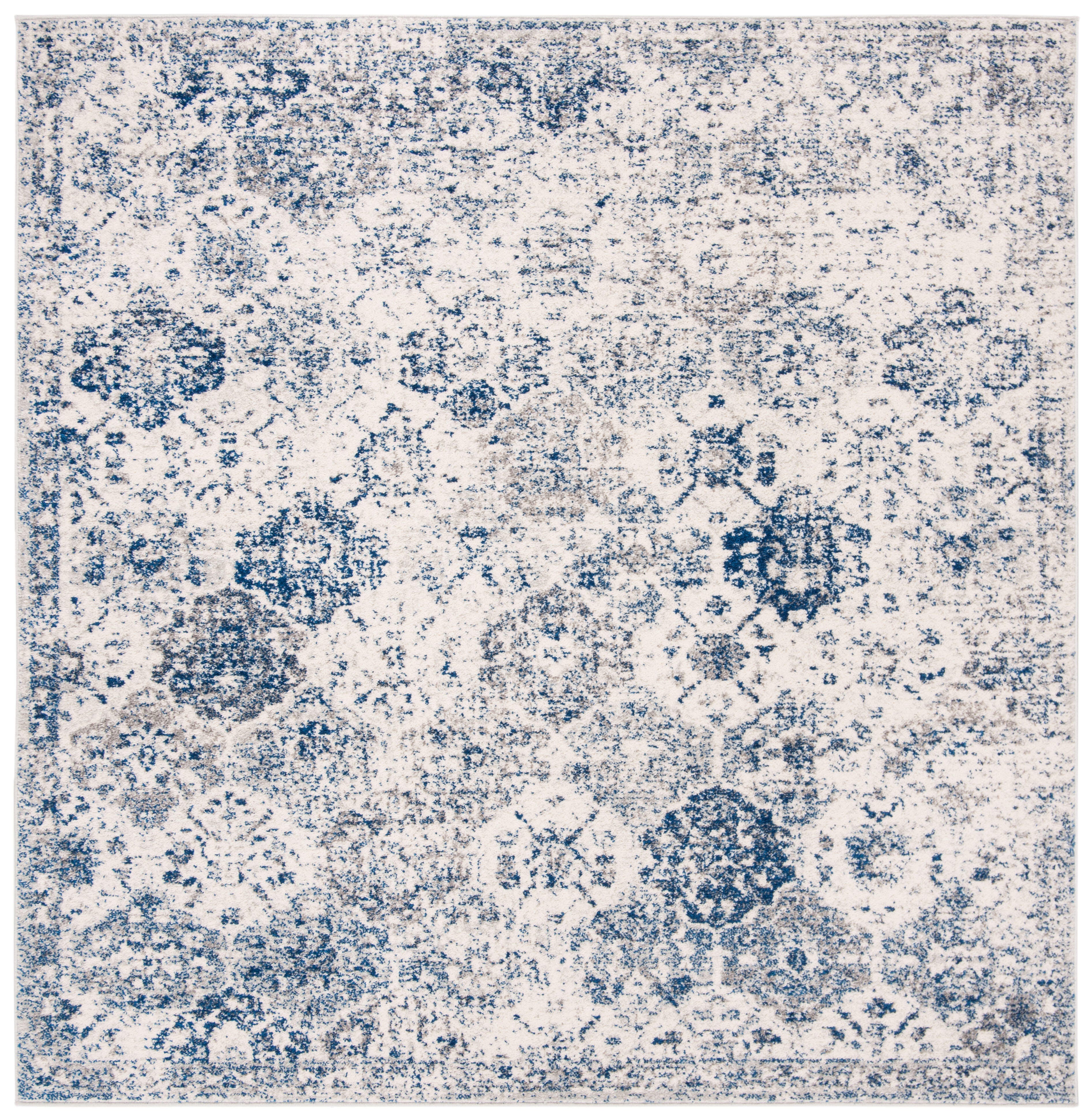 Safavieh Madison 4' x 4' Square Area Rug, White/Royal Blue, large