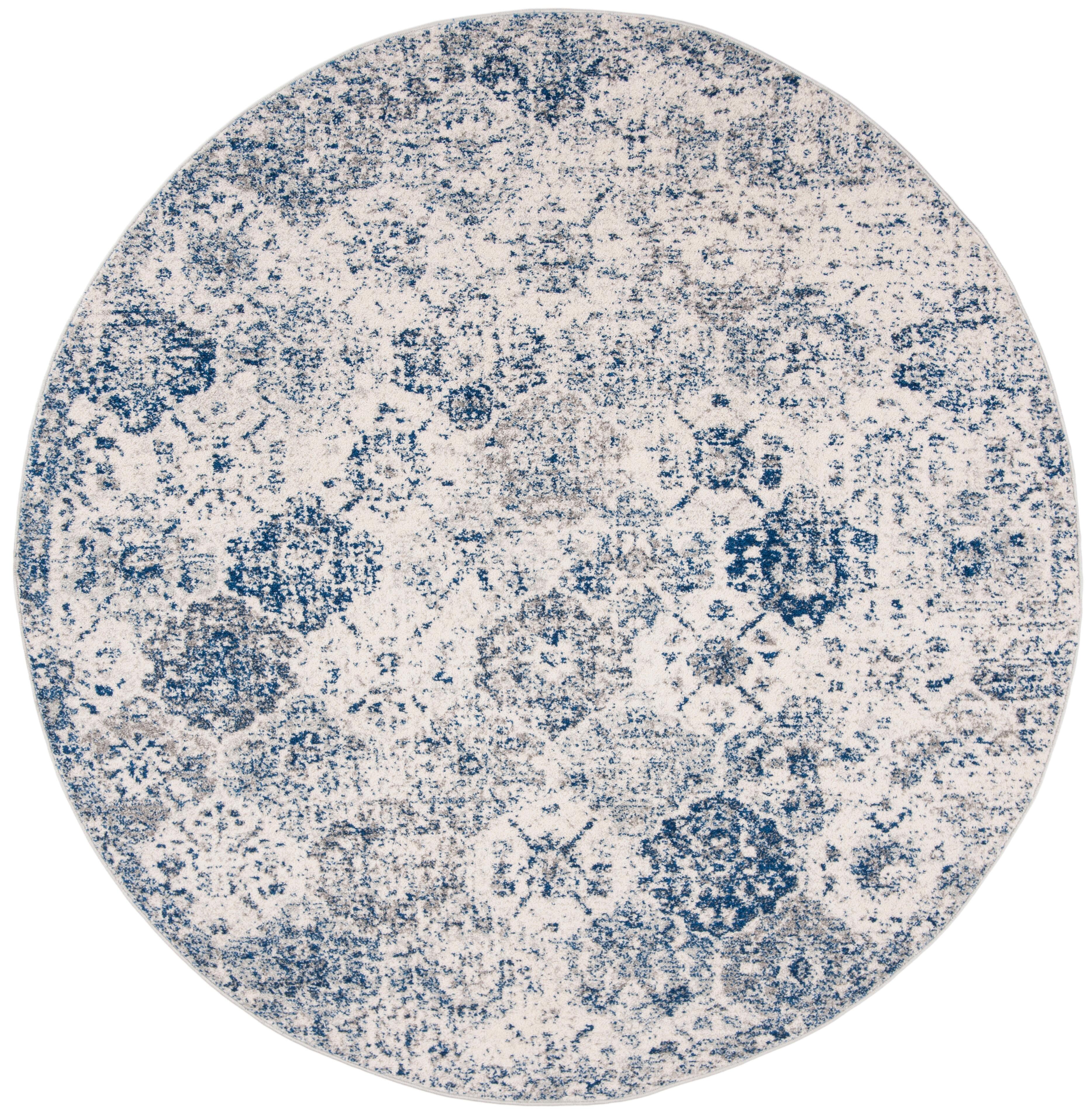 Safavieh Madison 6'-7 x 6'-7 Round Area Rug, White/Royal Blue, large