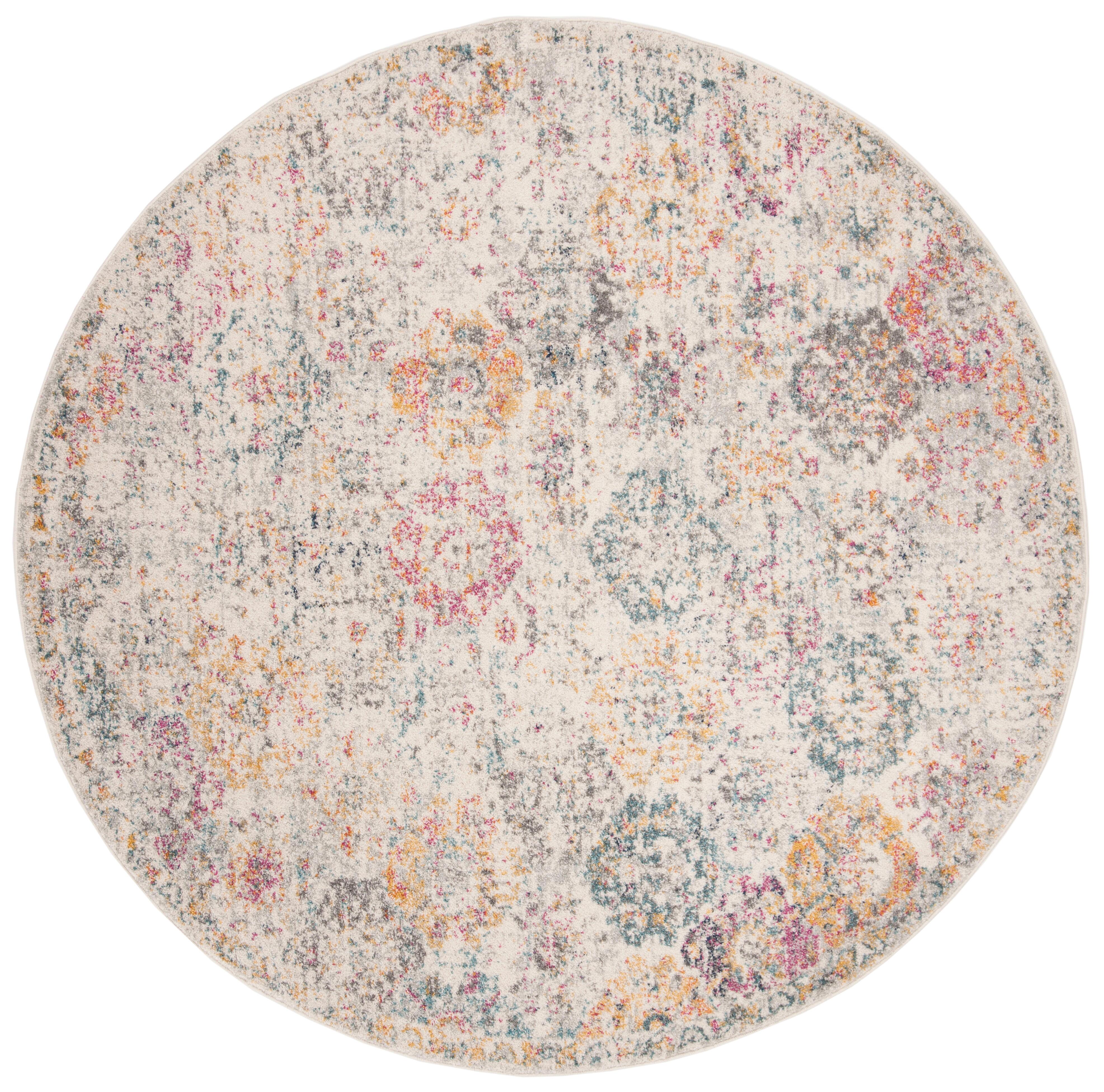 Safavieh Madison 6'-7 x 6'-7 Round Area Rug, Gray/Gold, large