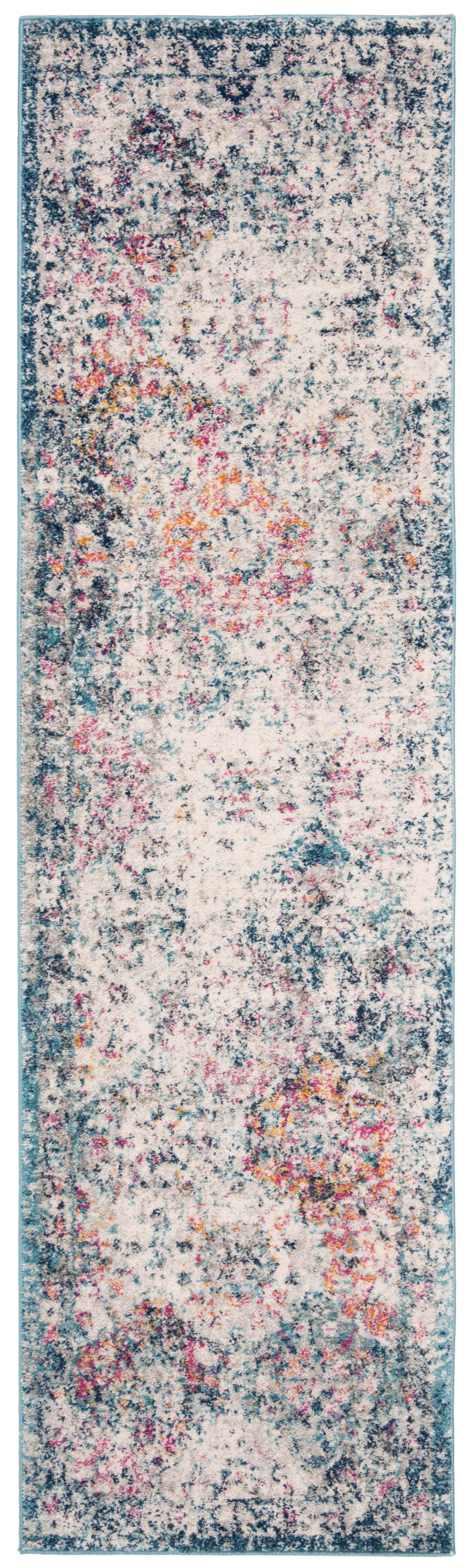 Safavieh Madison 2'-3 x 20' Runner, Navy/Teal, large