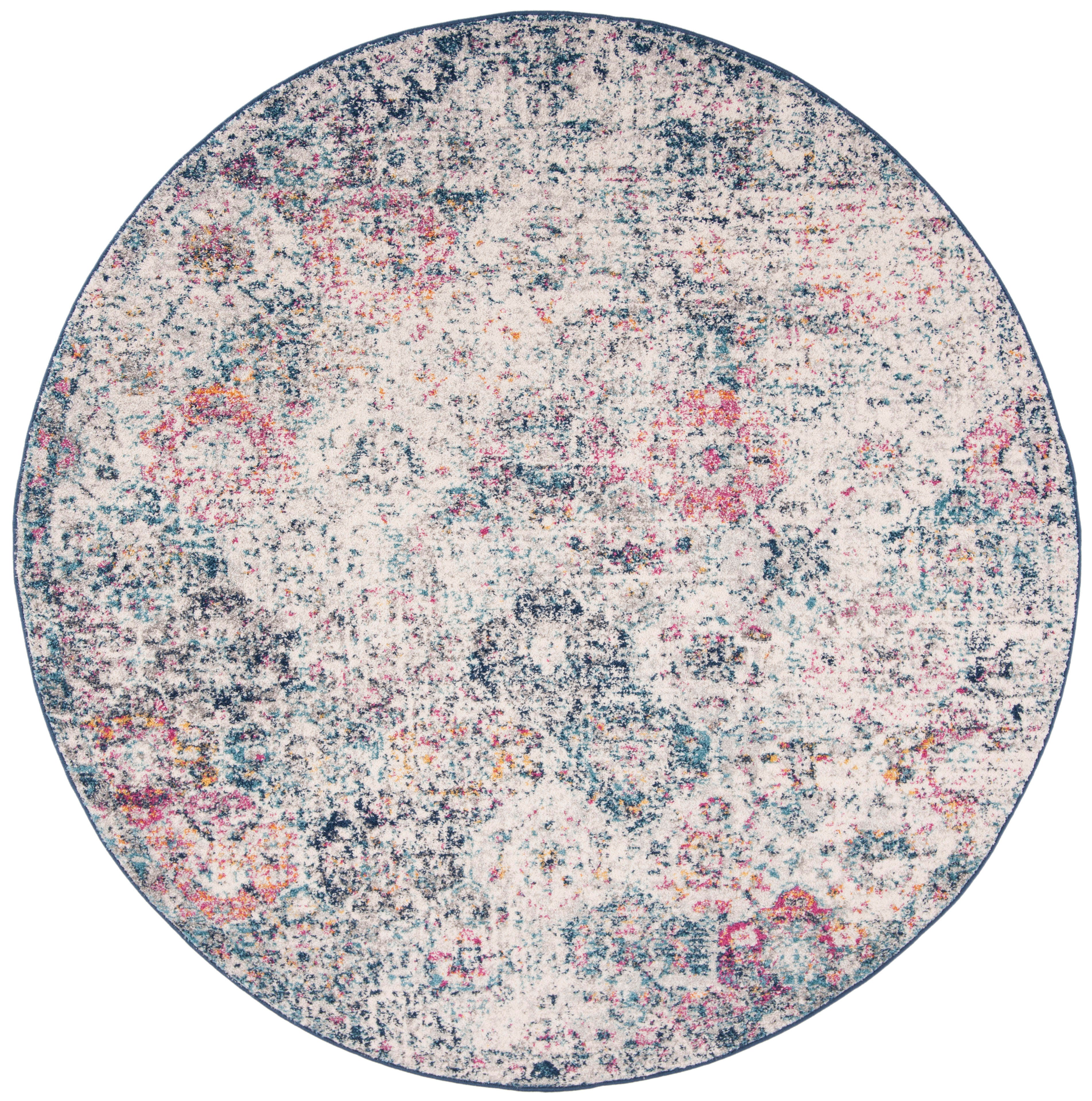 Safavieh Madison 3' x 3' Round Area Rug, Navy/Teal, large