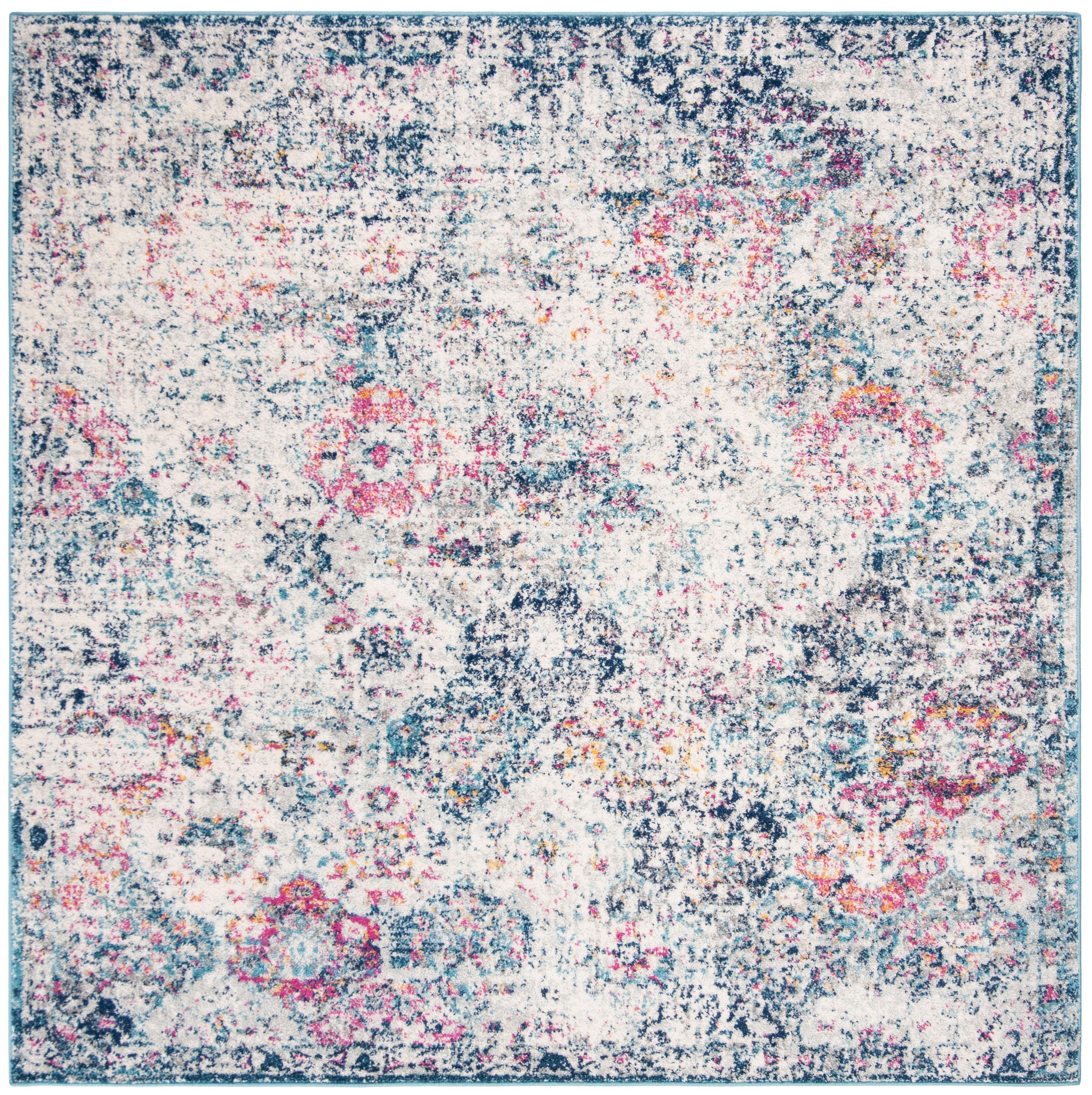 Safavieh Madison 6'-7 x 6'-7 Square Area Rug, Navy/Teal, rollover