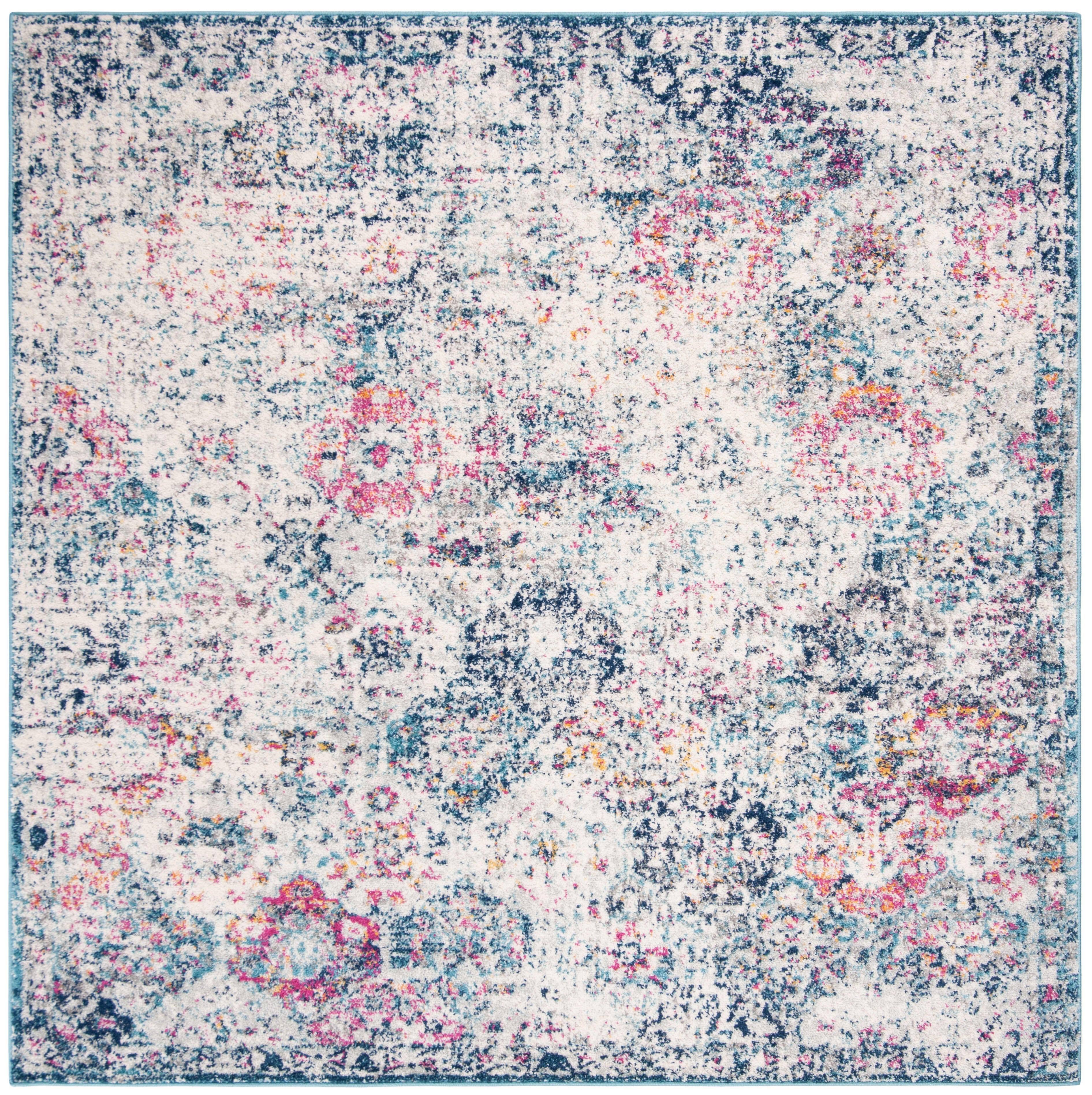 Safavieh Madison 8' x 8' Square Area Rug, Navy/Teal, large