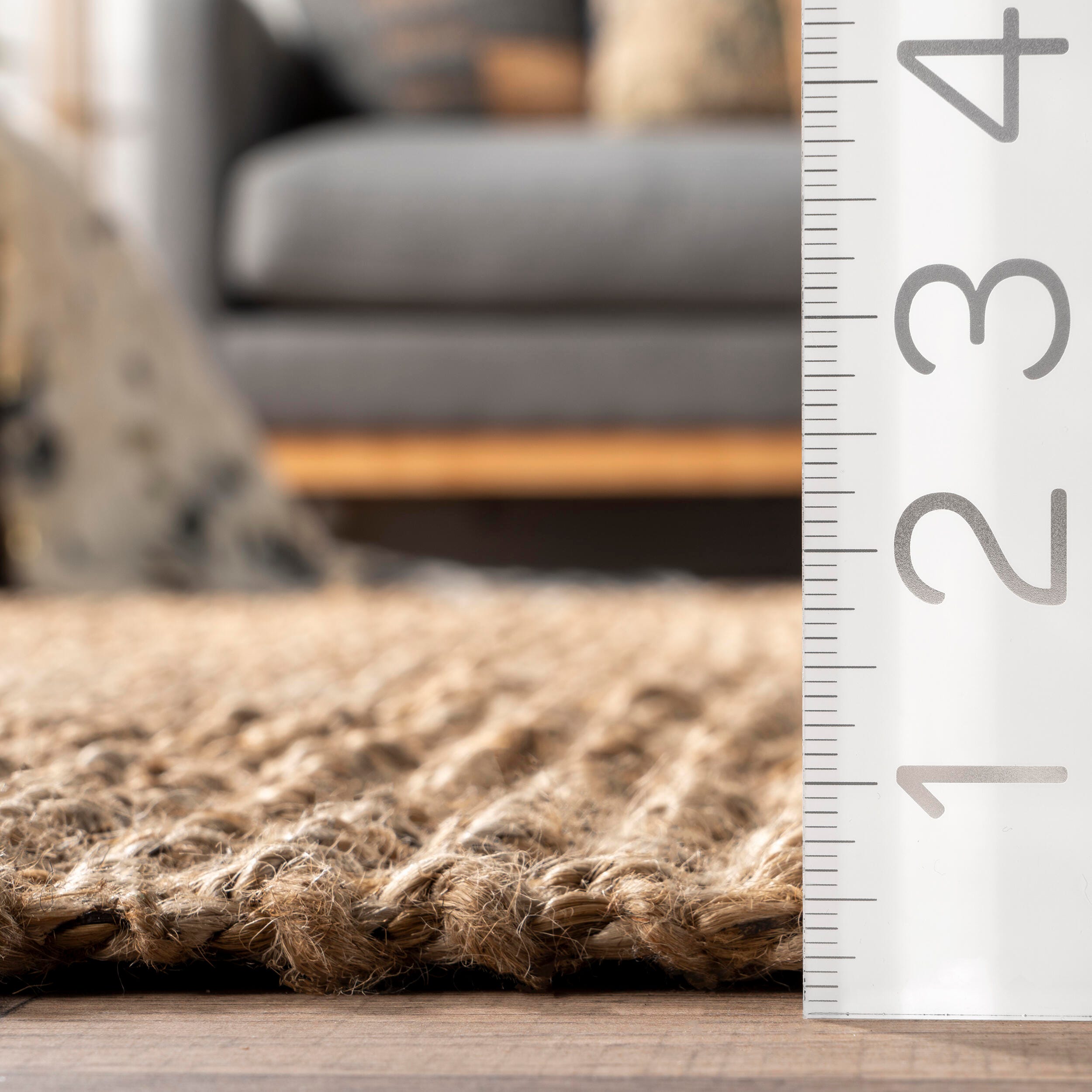 Nuloom Daniela Farmhouse Chunky Jute Area Rug, Natural, large