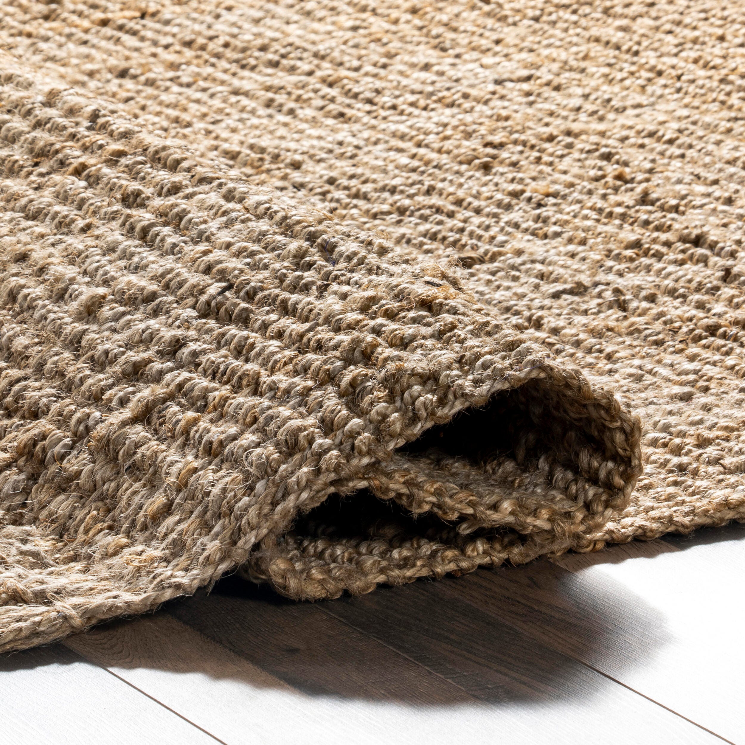 Nuloom Daniela Farmhouse Chunky Jute Area Rug, Natural, large