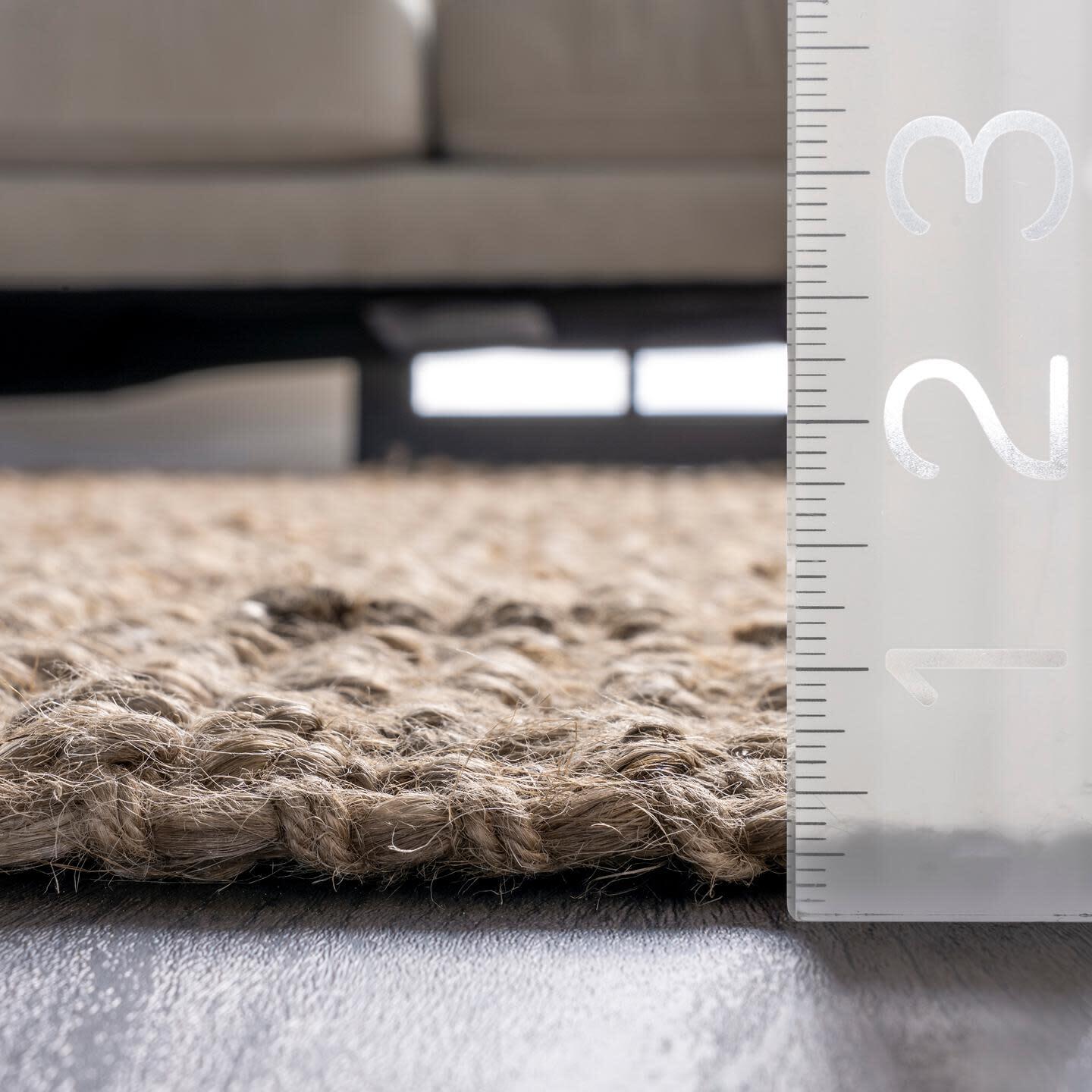 Nuloom Daniela Farmhouse Chunky Jute Area Rug, Natural, large