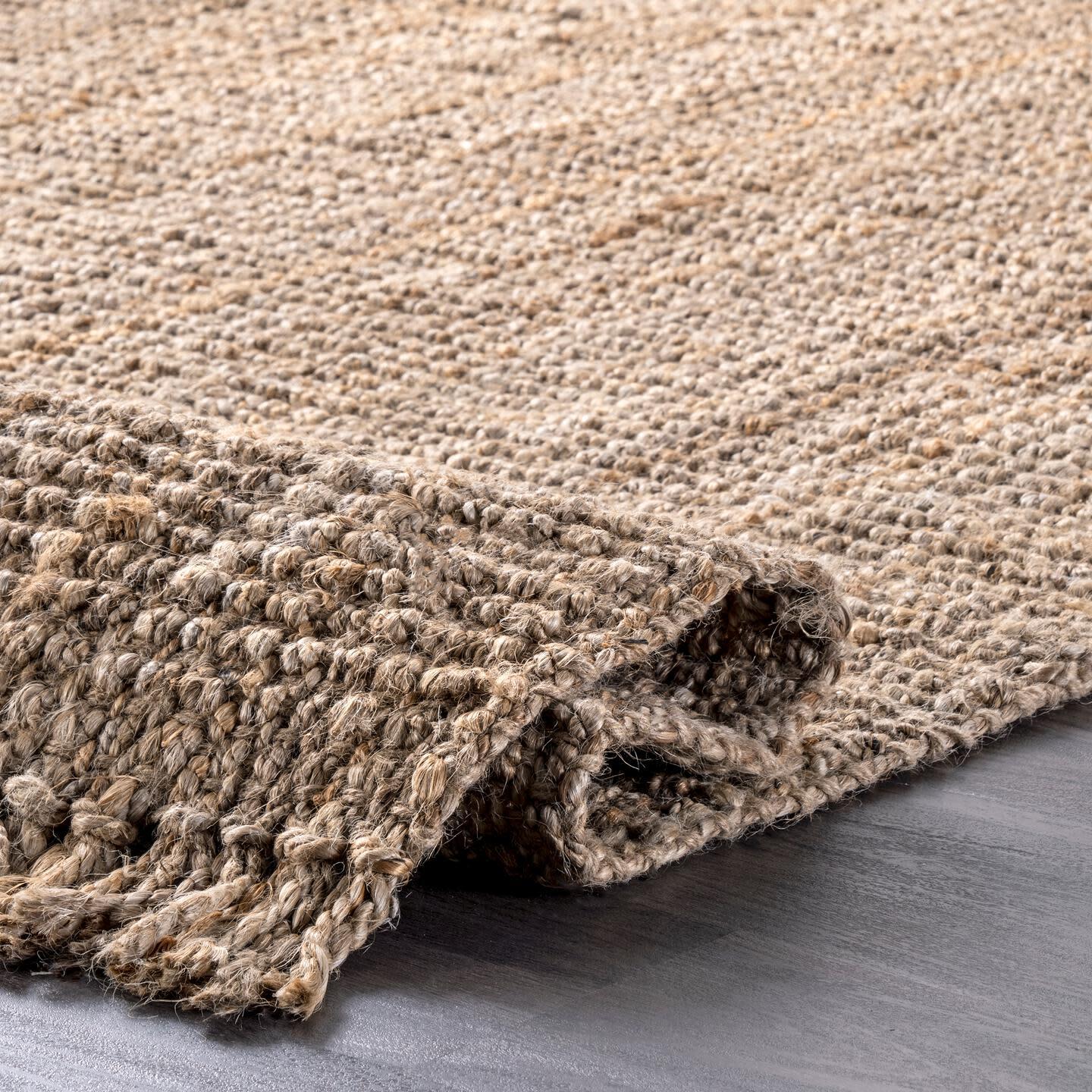 Nuloom Daniela Farmhouse Chunky Jute Area Rug, Natural, large