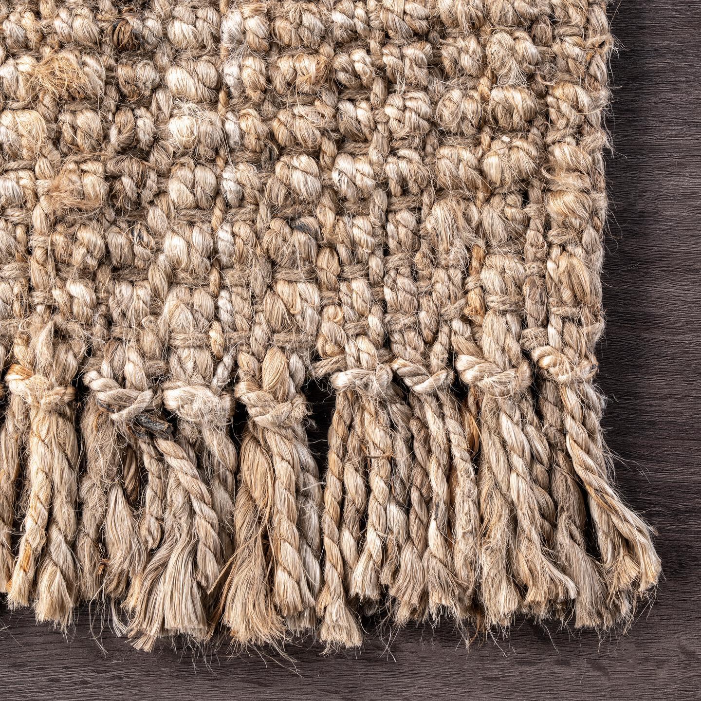 Nuloom Daniela Farmhouse Chunky Jute Area Rug, Natural, large