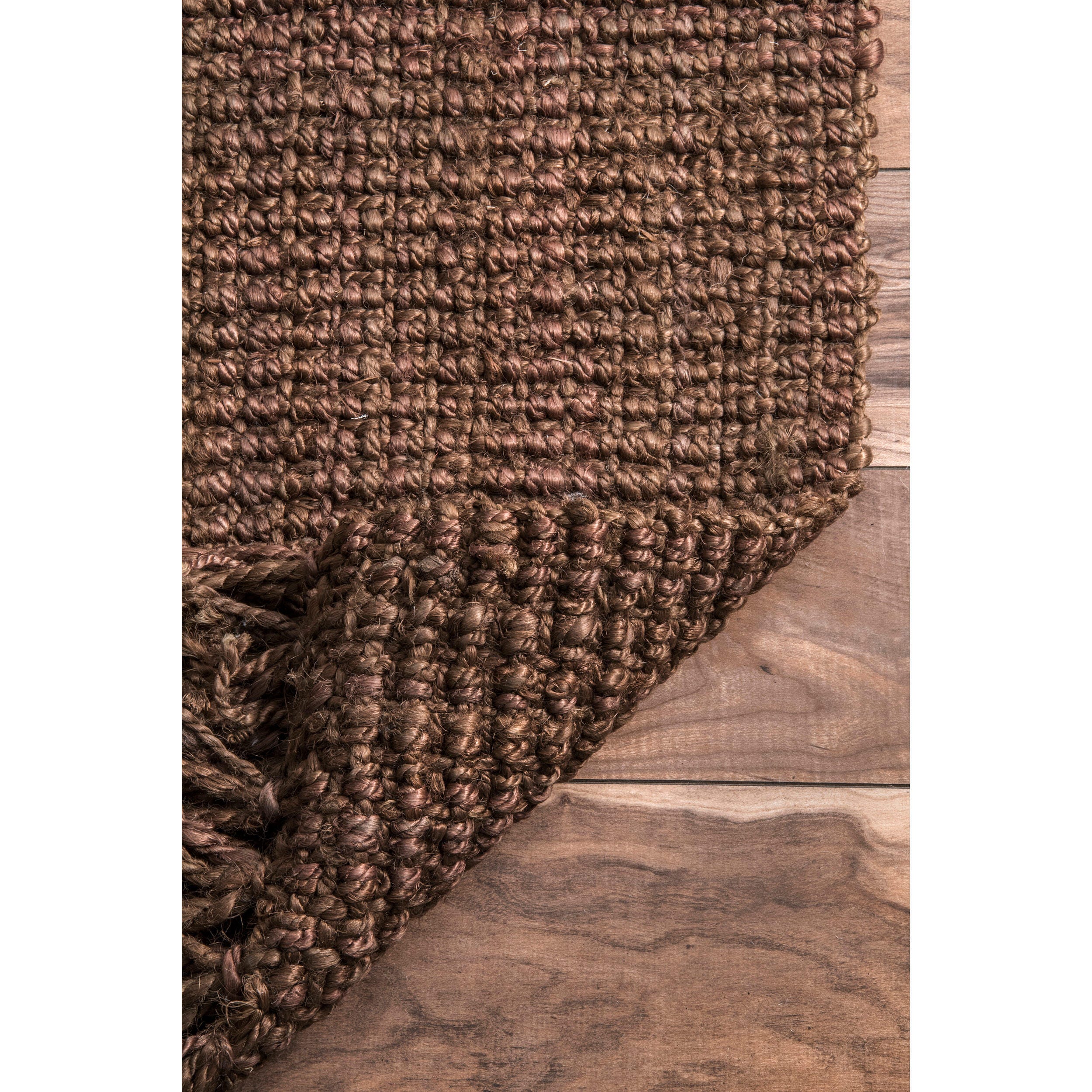 Nuloom Daniela Farmhouse Chunky Jute Area Rug, Chocolate, large
