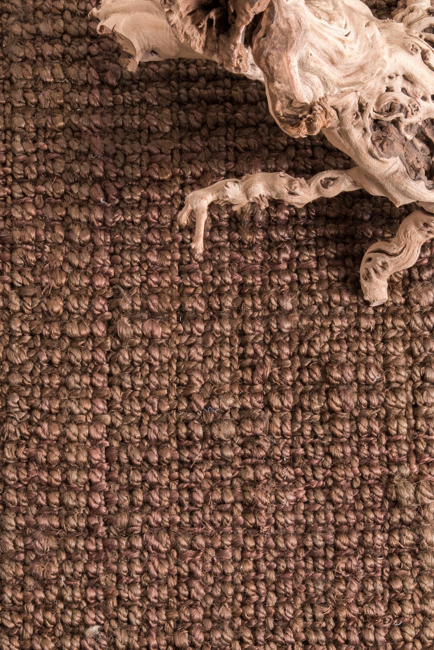 Nuloom Daniela Farmhouse Chunky Jute Area Rug, Chocolate, large