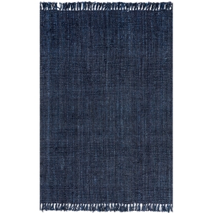 Nuloom Daniela Farmhouse Chunky Jute Area Rug, Navy Blue, large