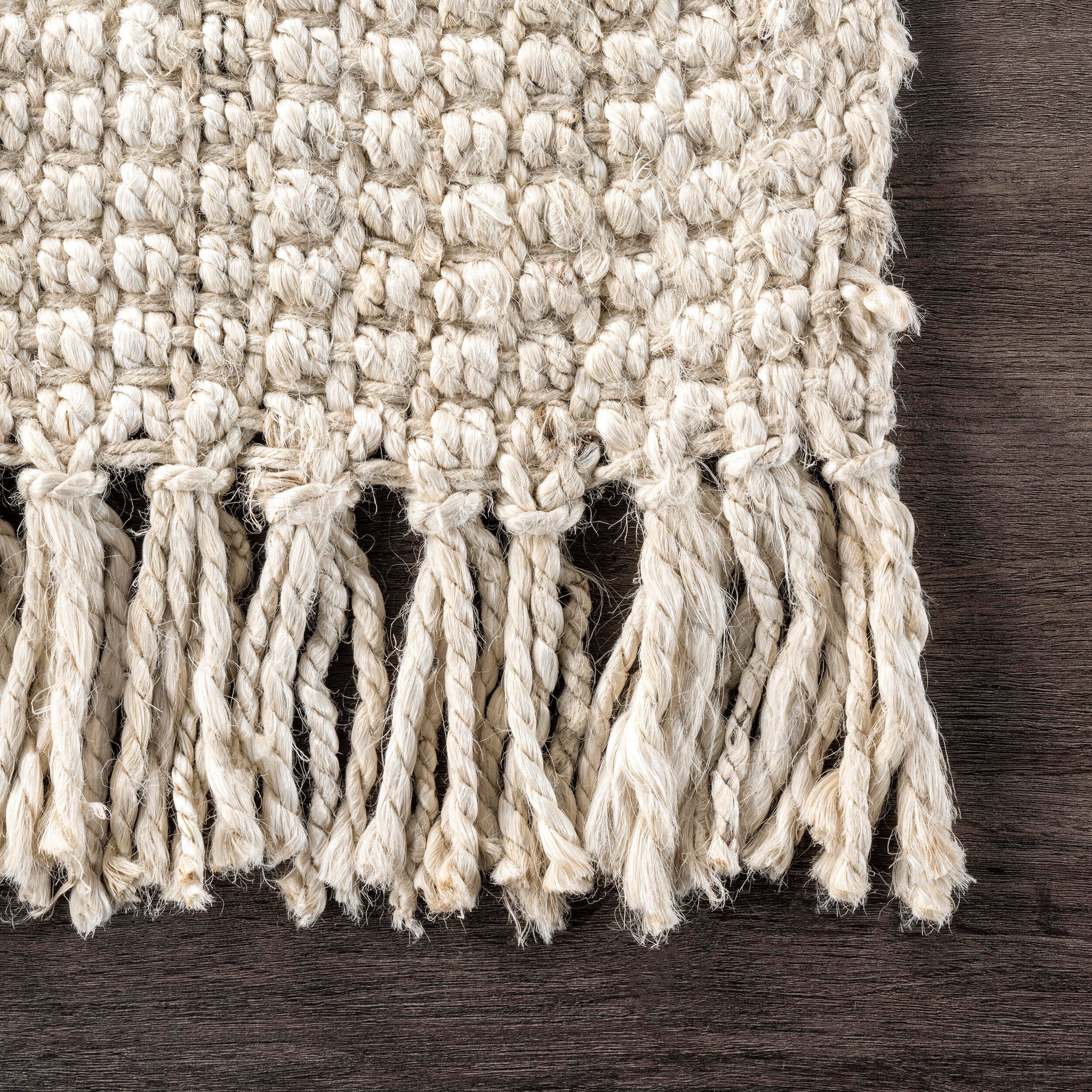 Nuloom Daniela Farmhouse Chunky Jute Area Rug, Off White, large