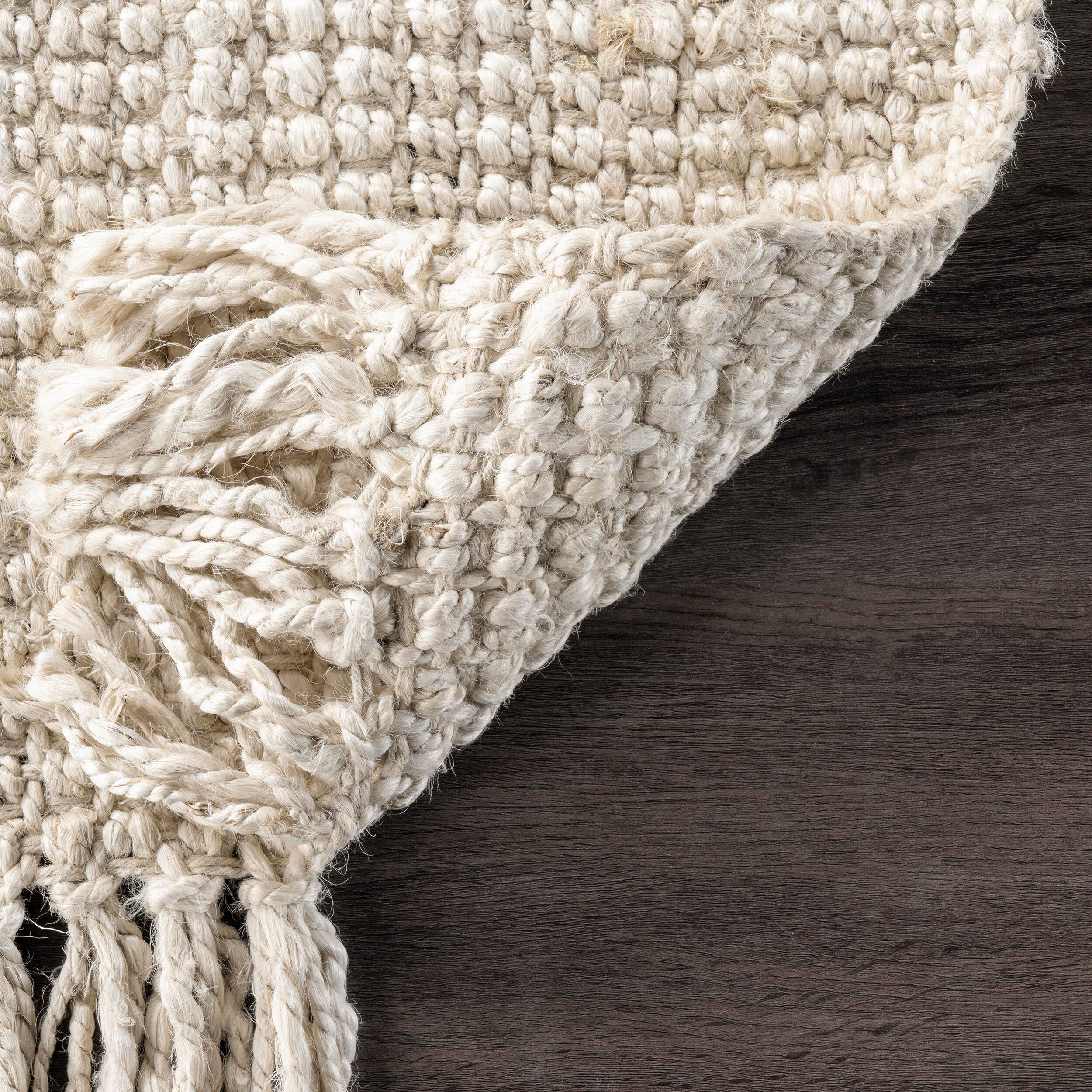 Nuloom Daniela Farmhouse Chunky Jute Area Rug, Off White, large