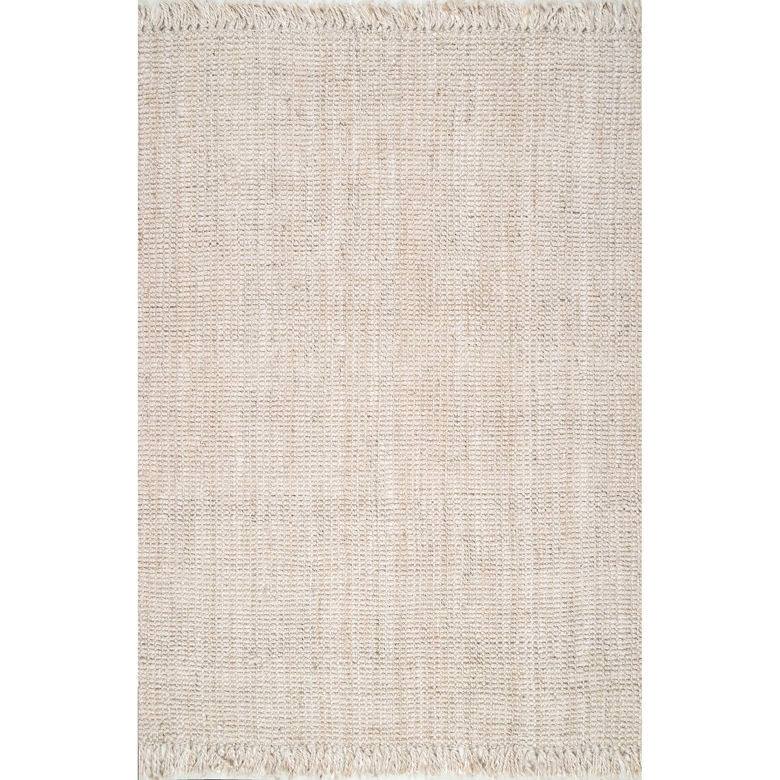Nuloom Daniela Farmhouse Chunky Jute Area Rug, Off White, large