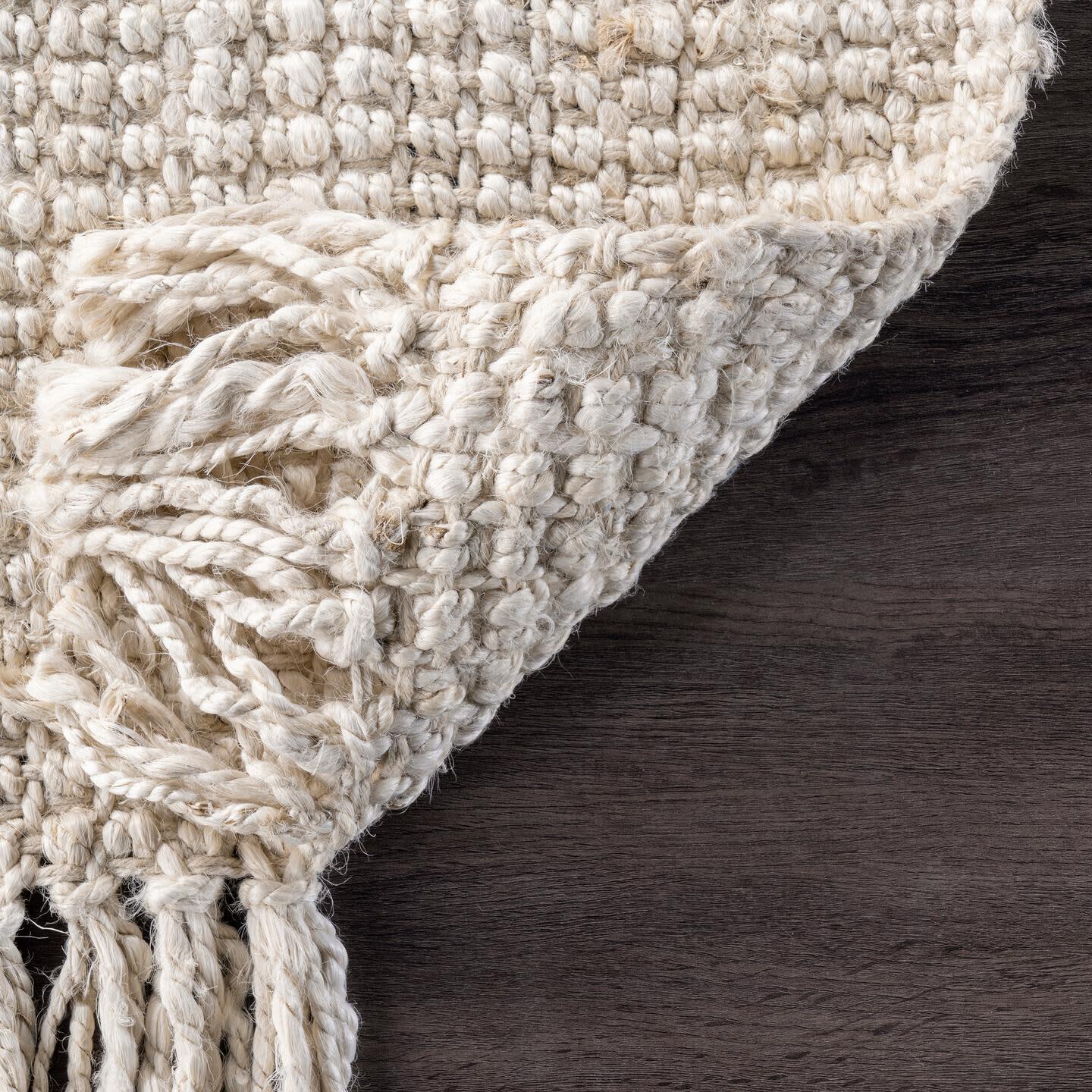 Nuloom Daniela Farmhouse Chunky Jute Area Rug, Off White, large
