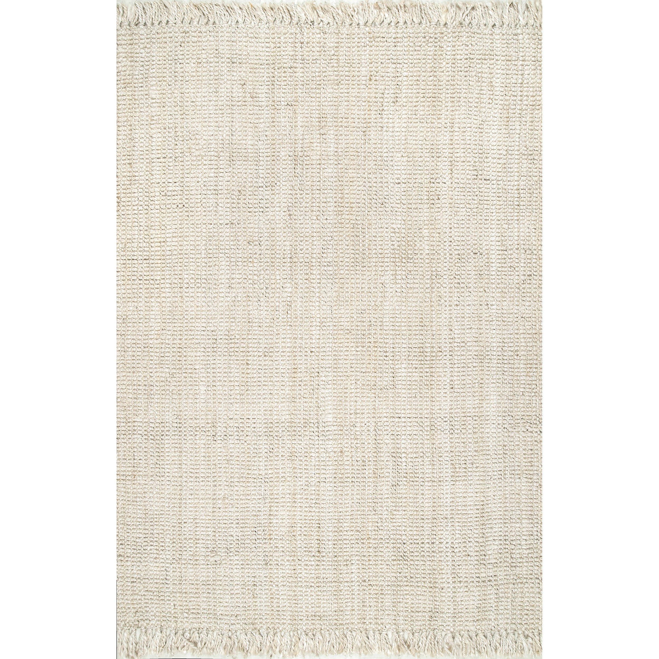 Nuloom Daniela Farmhouse Chunky Jute Area Rug, Off White, large