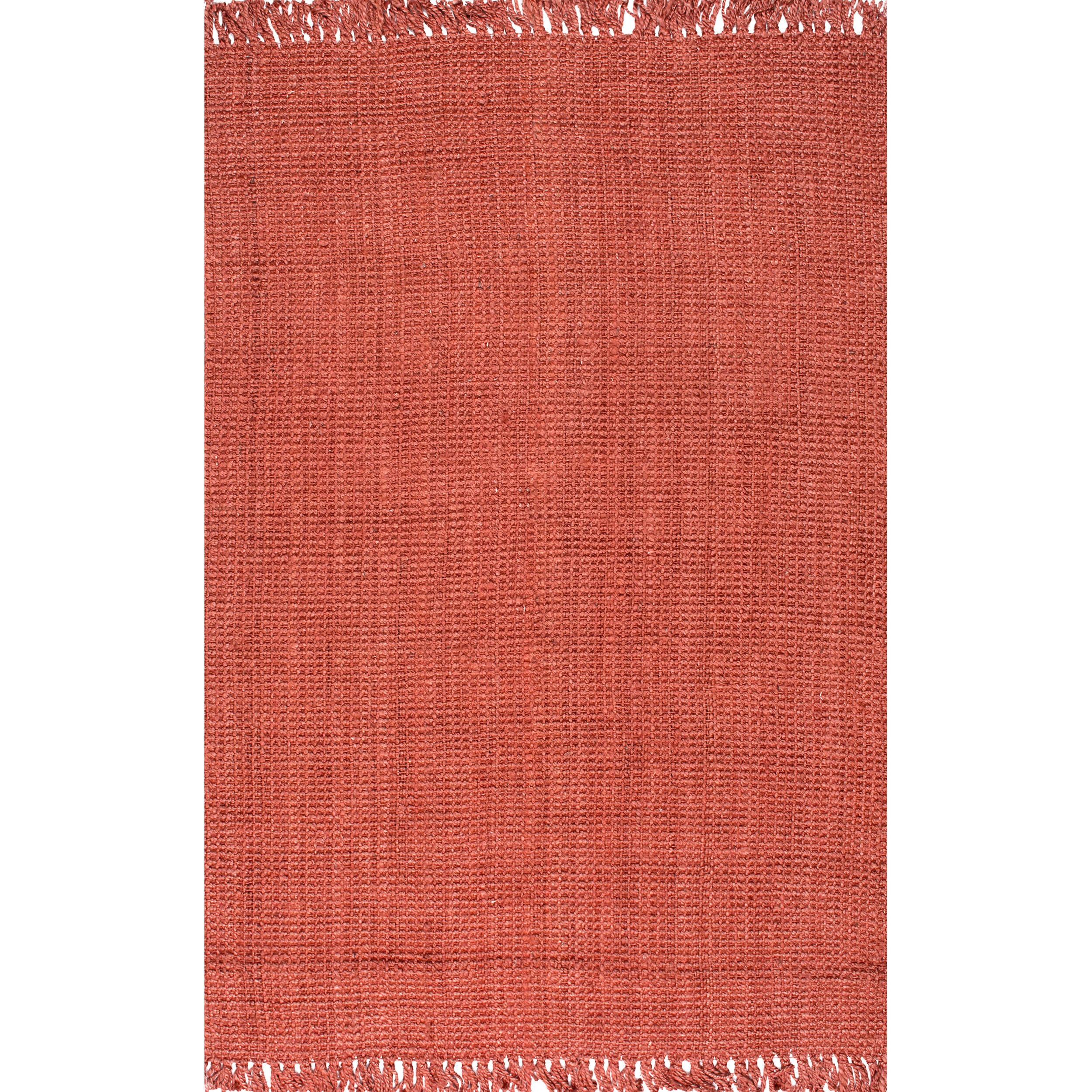 Nuloom Daniela Farmhouse Chunky Jute Area Rug, Brick, large