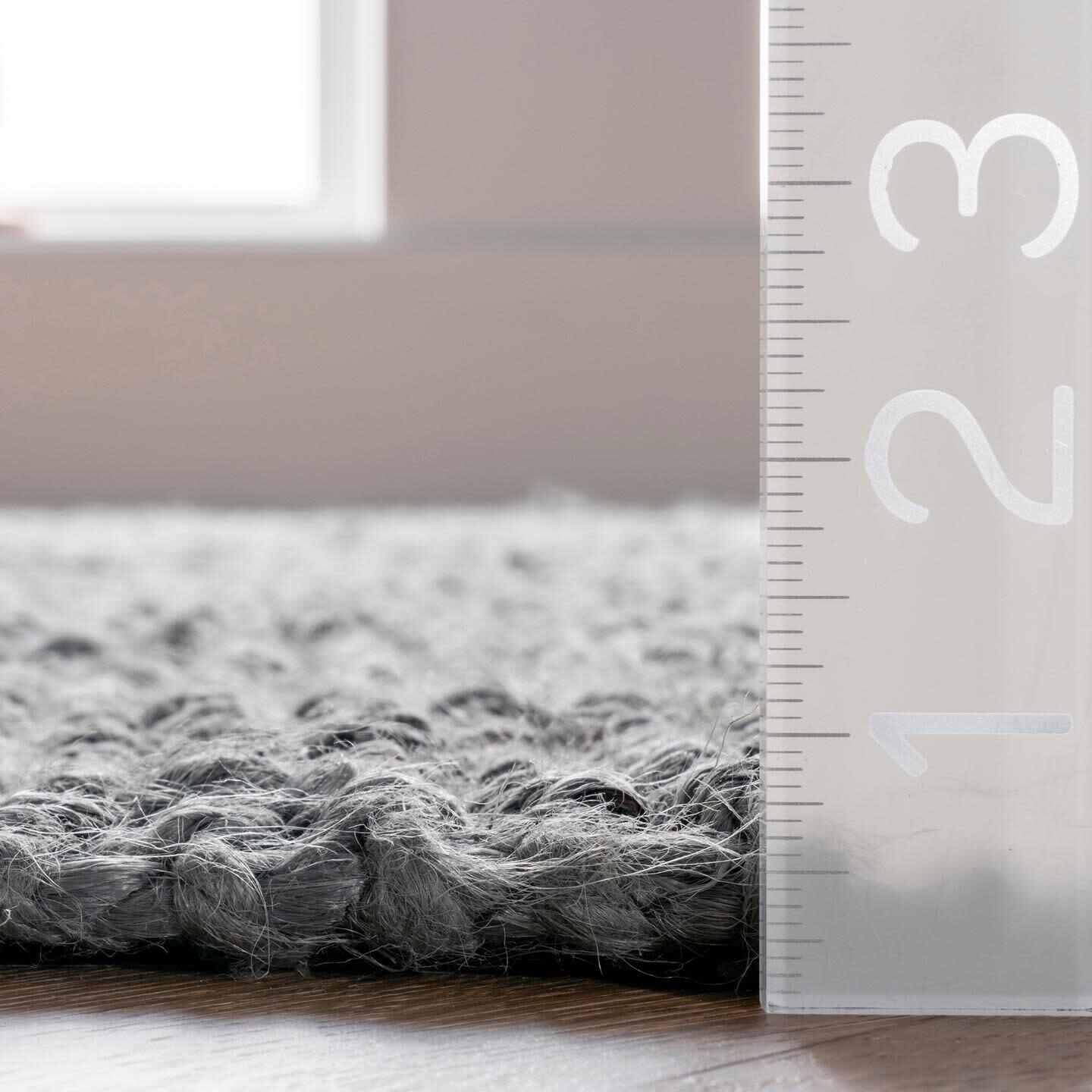 Nuloom Daniela Farmhouse Chunky Jute Area Rug, Gray, large