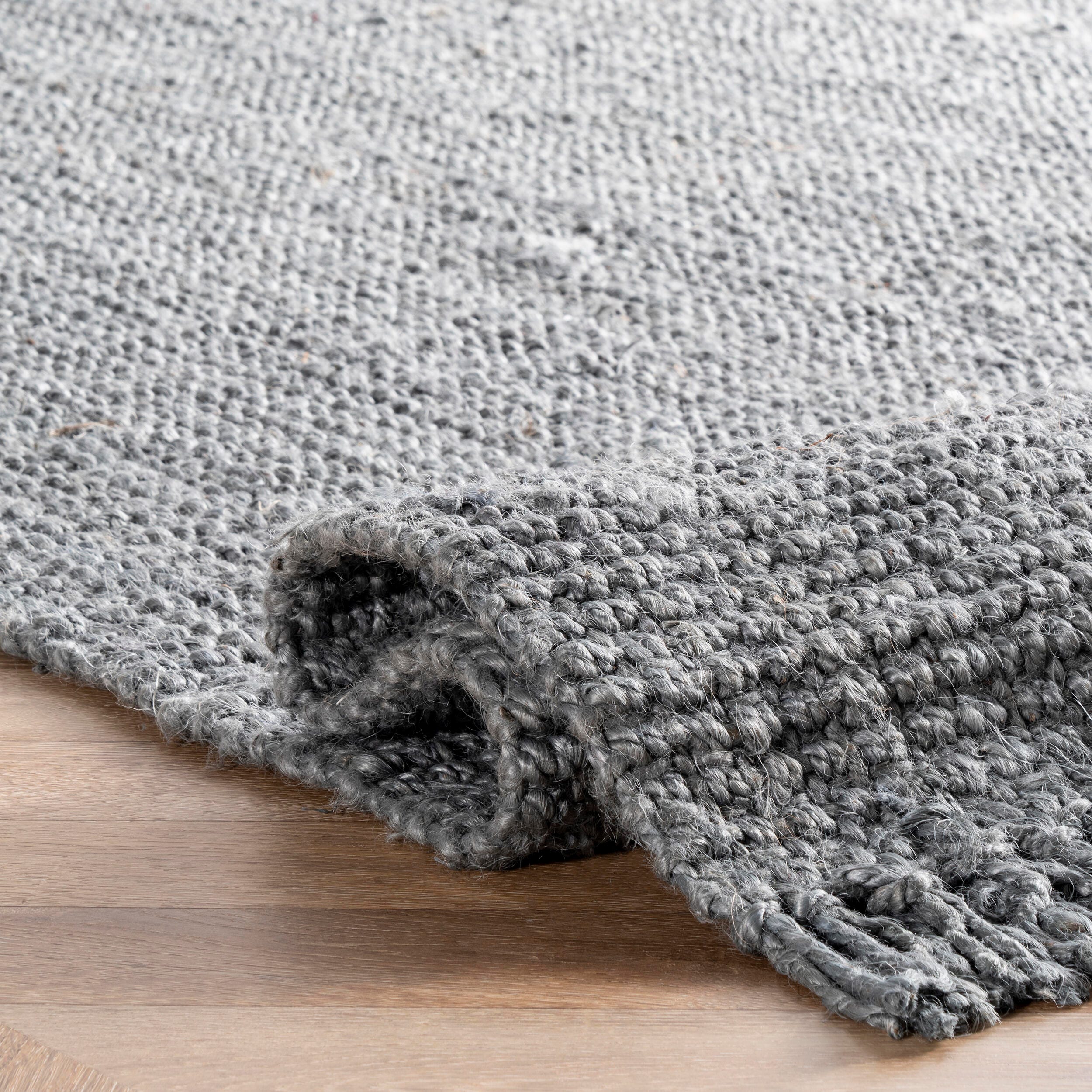 Nuloom Daniela Farmhouse Chunky Jute Area Rug, Gray, large
