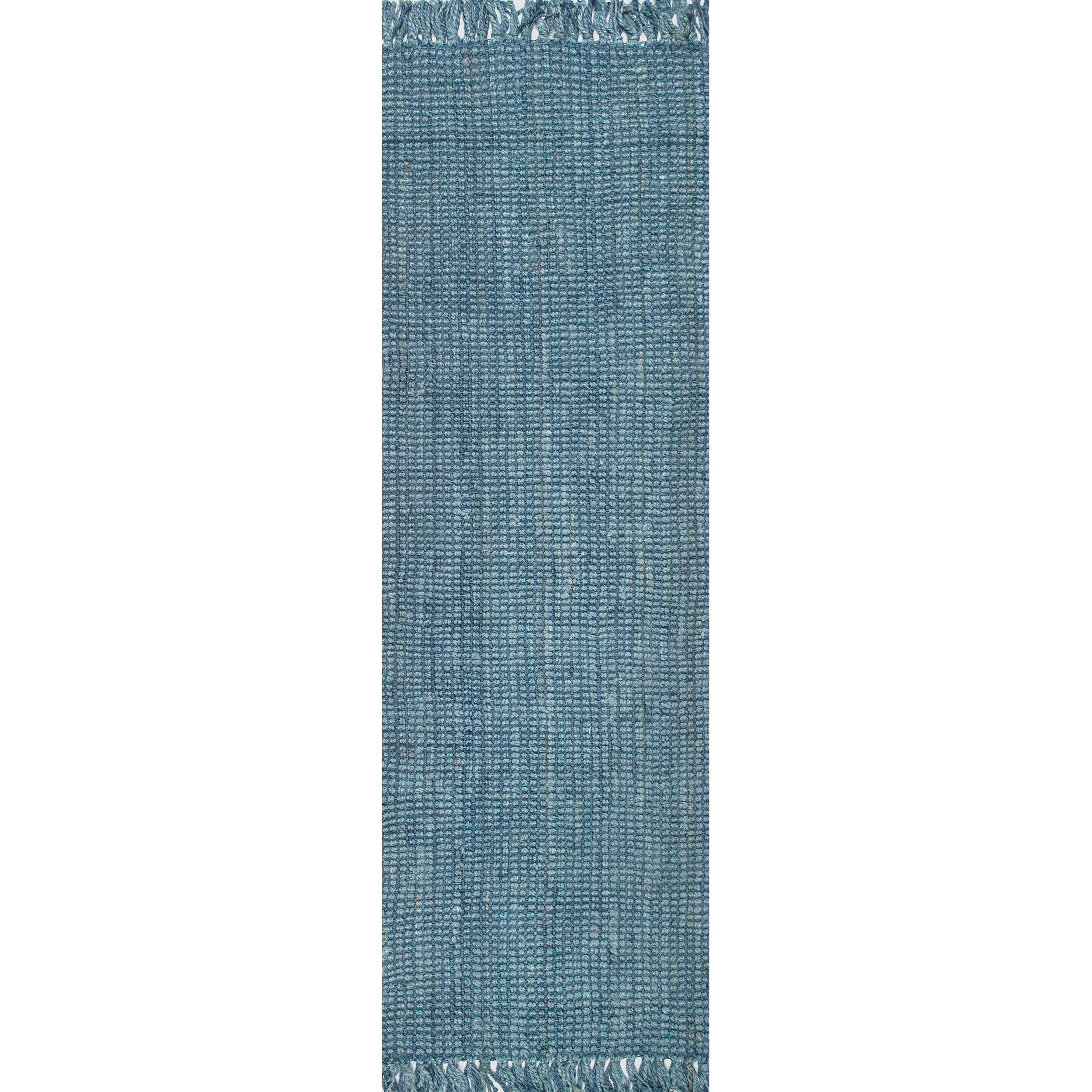Nuloom Daniela Farmhouse Chunky Jute Area Rug, Blue, large
