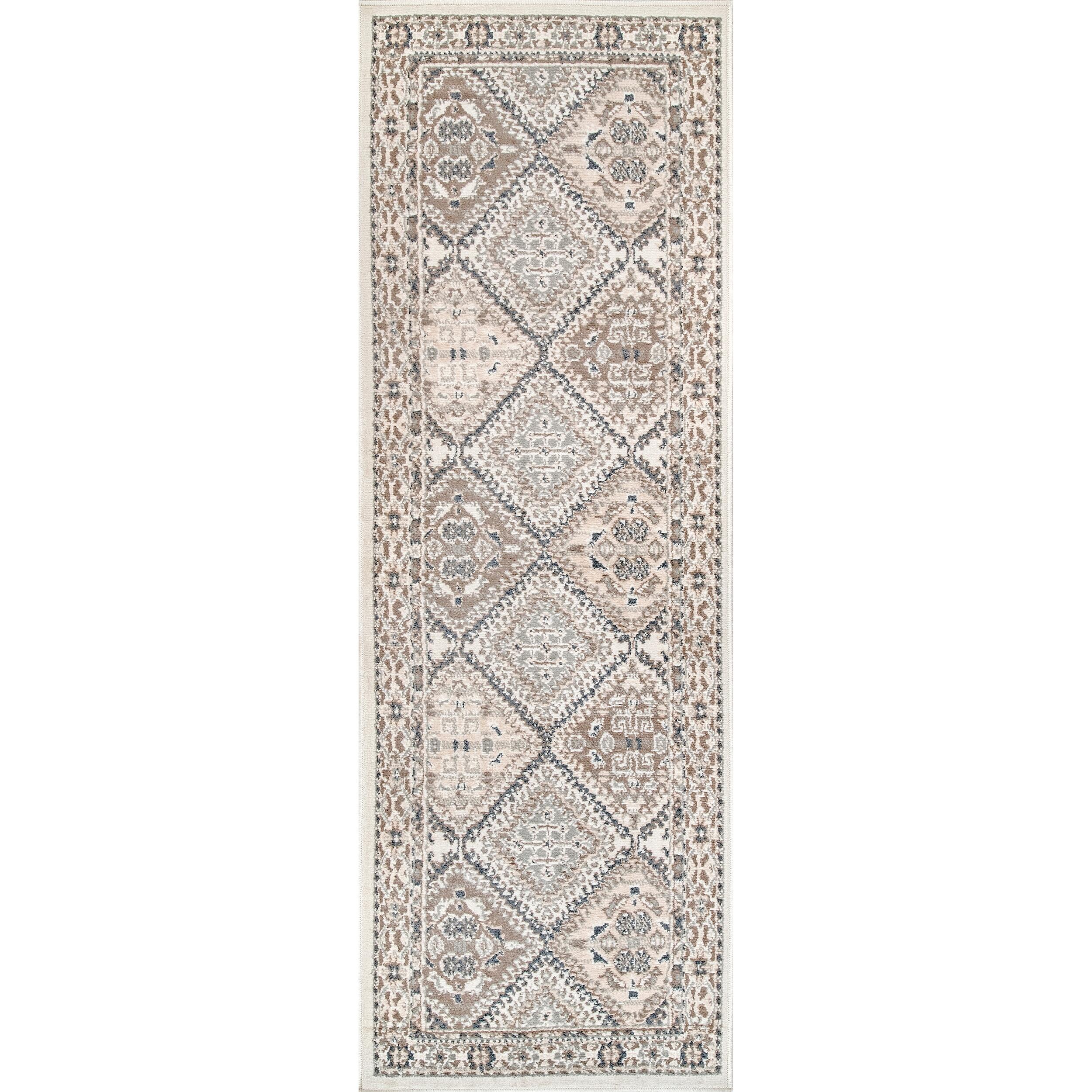 Nuloom Becca Traditional Tiled Area Rug, Beige, large