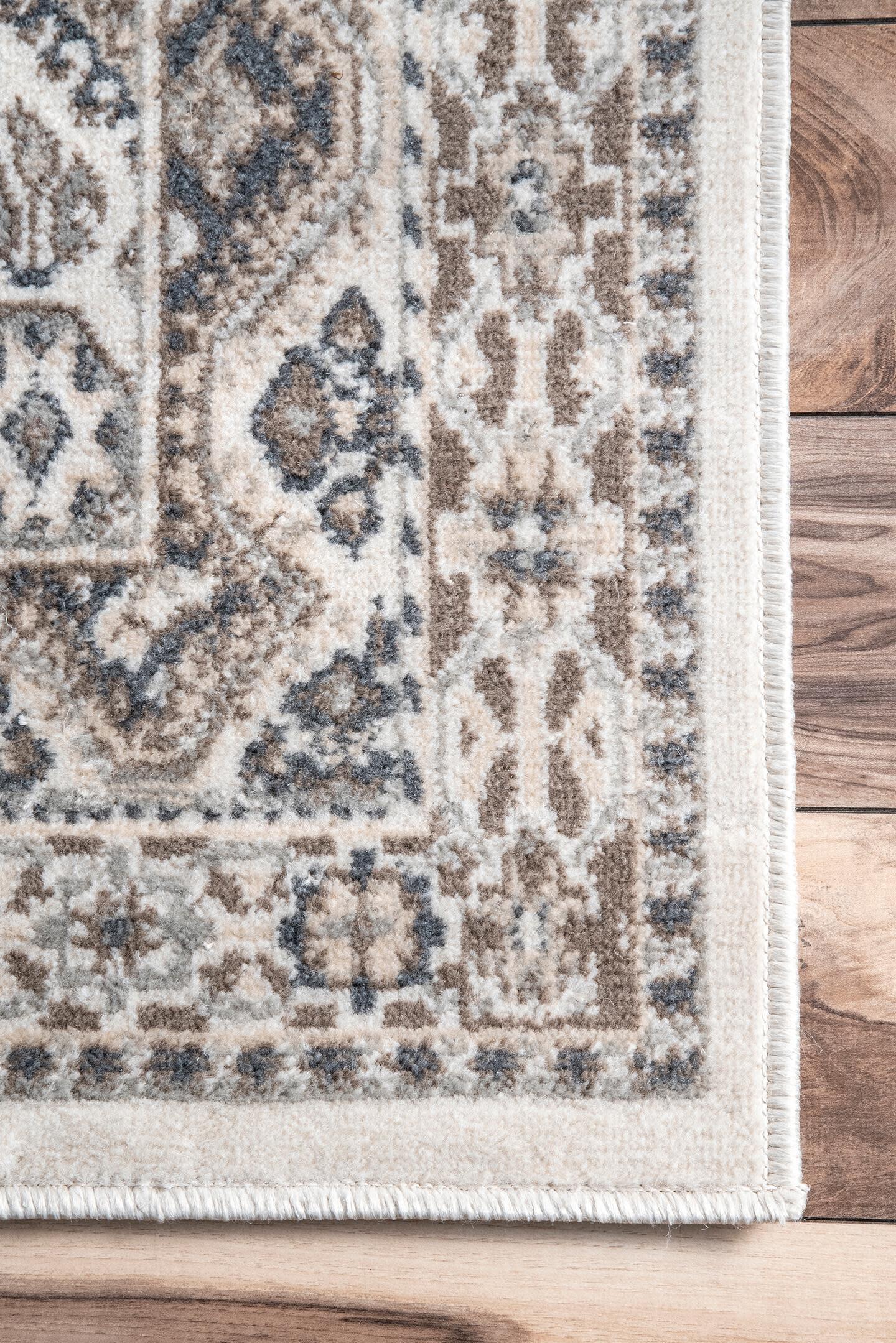 Nuloom Becca Traditional Tiled Area Rug, Beige, large