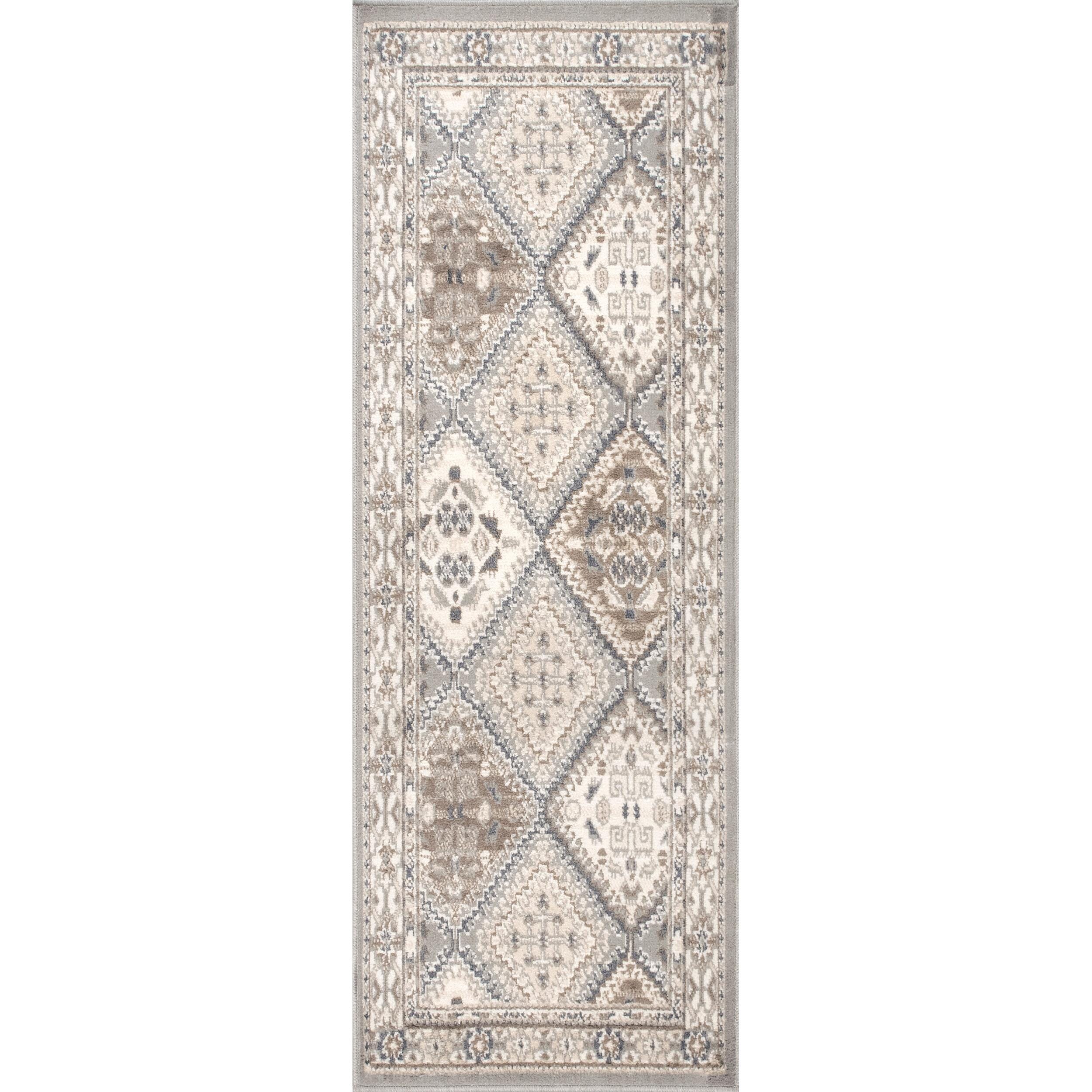 Nuloom Becca Traditional Tiled Area Rug, Gray, large