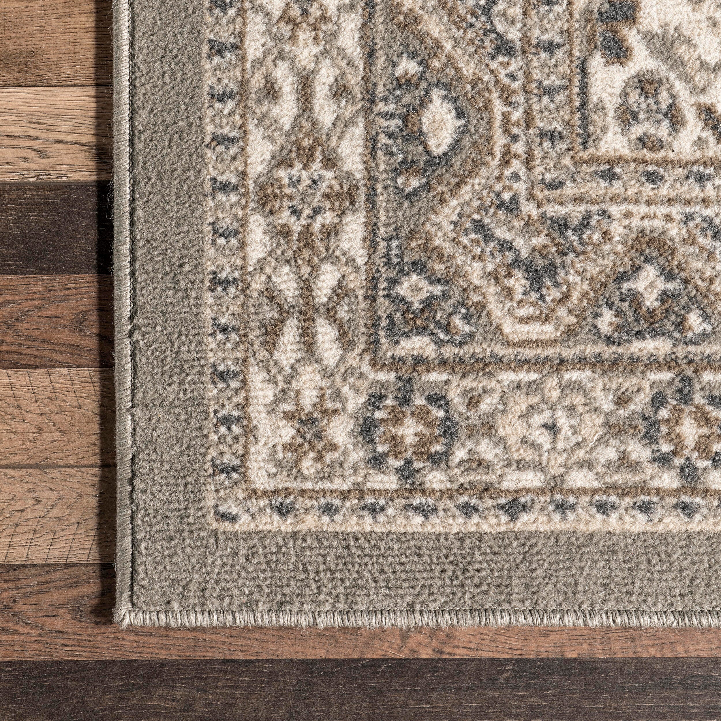 Nuloom Becca Traditional Tiled Area Rug, Gray, large