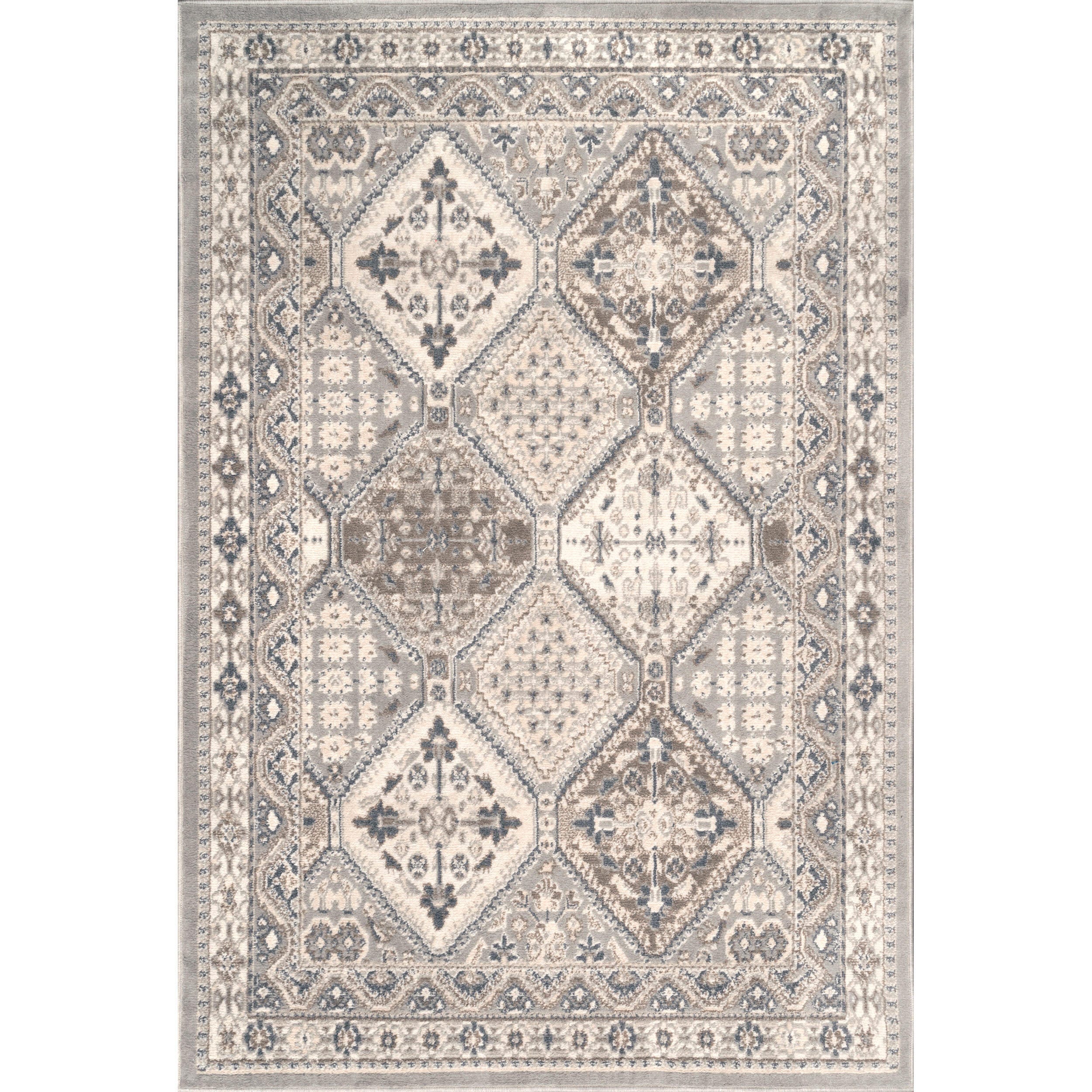 Nuloom Becca Traditional Tiled Area Rug, Gray, large