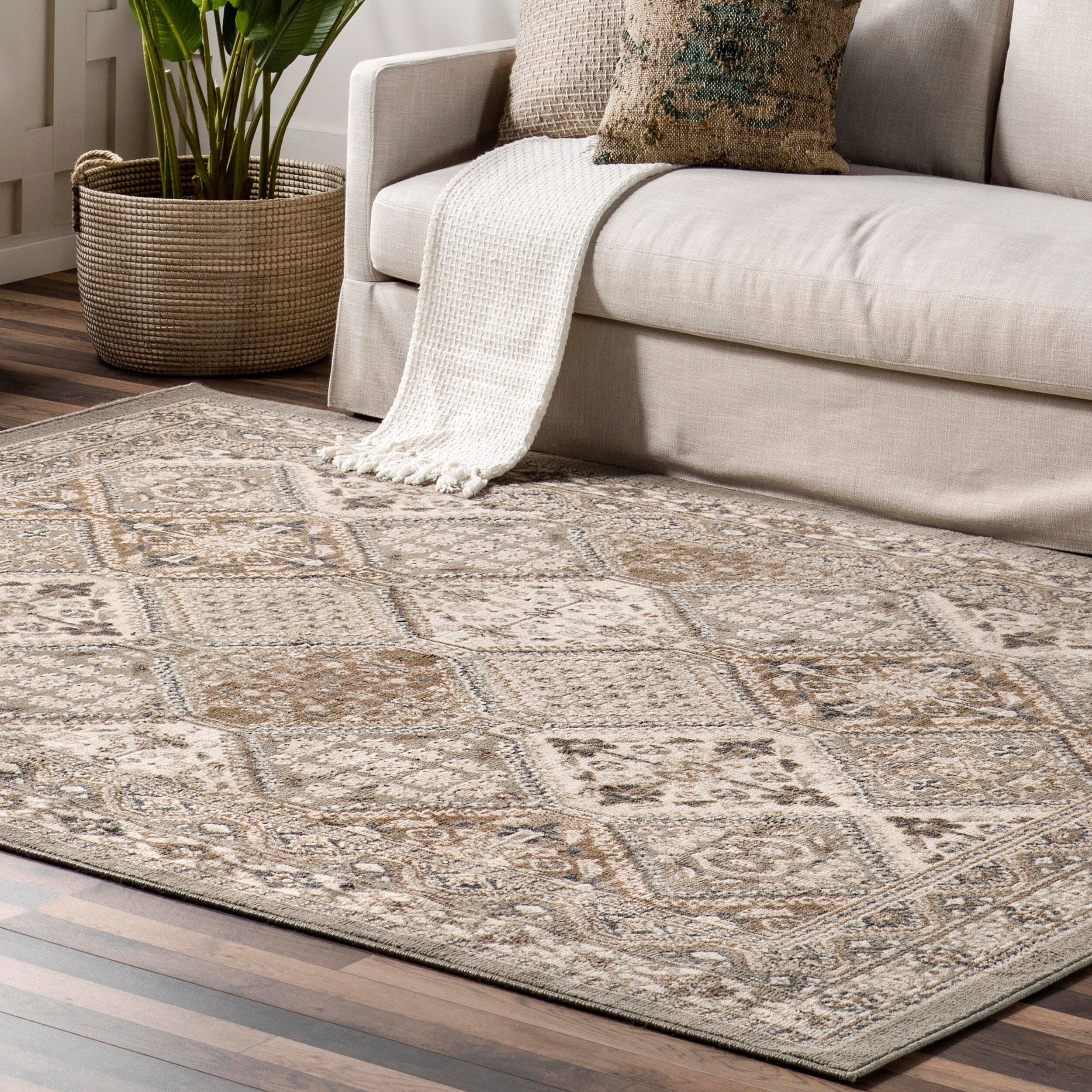 Nuloom Becca Traditional Tiled Area Rug, Gray, large