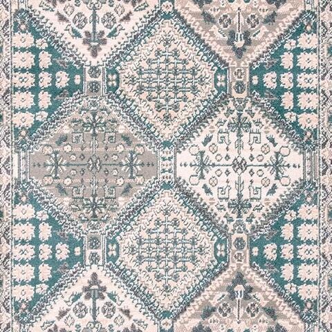 Nuloom Becca Traditional Tiled Area Rug, Blue, large