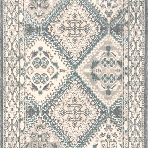 Nuloom Becca Traditional Tiled Area Rug, Charcoal, large