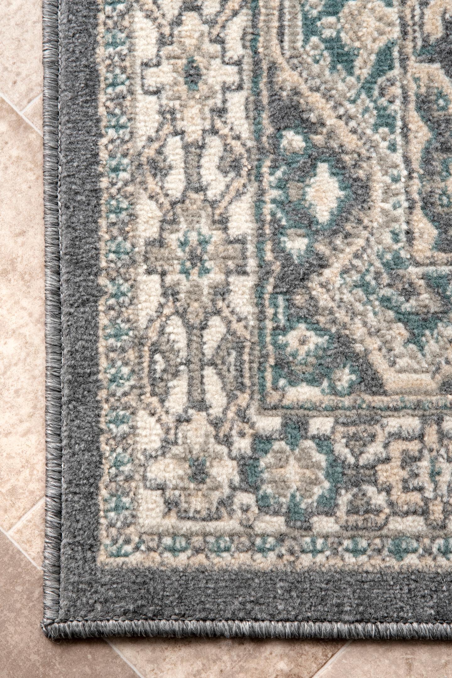 Nuloom Becca Traditional Tiled Area Rug, Charcoal, large