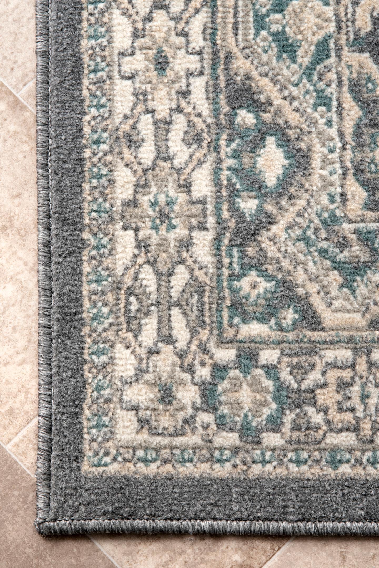 Nuloom Becca Traditional Tiled Area Rug, Charcoal, large