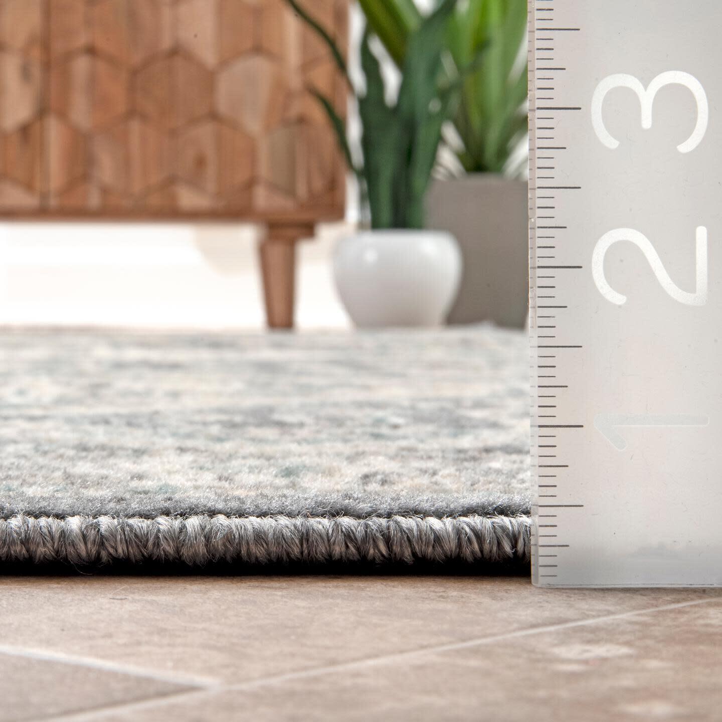 Nuloom Becca Traditional Tiled Area Rug, Charcoal, large