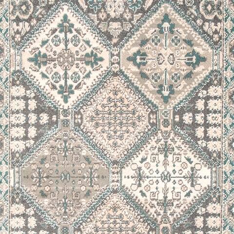 Nuloom Becca Traditional Tiled Area Rug, Charcoal, large