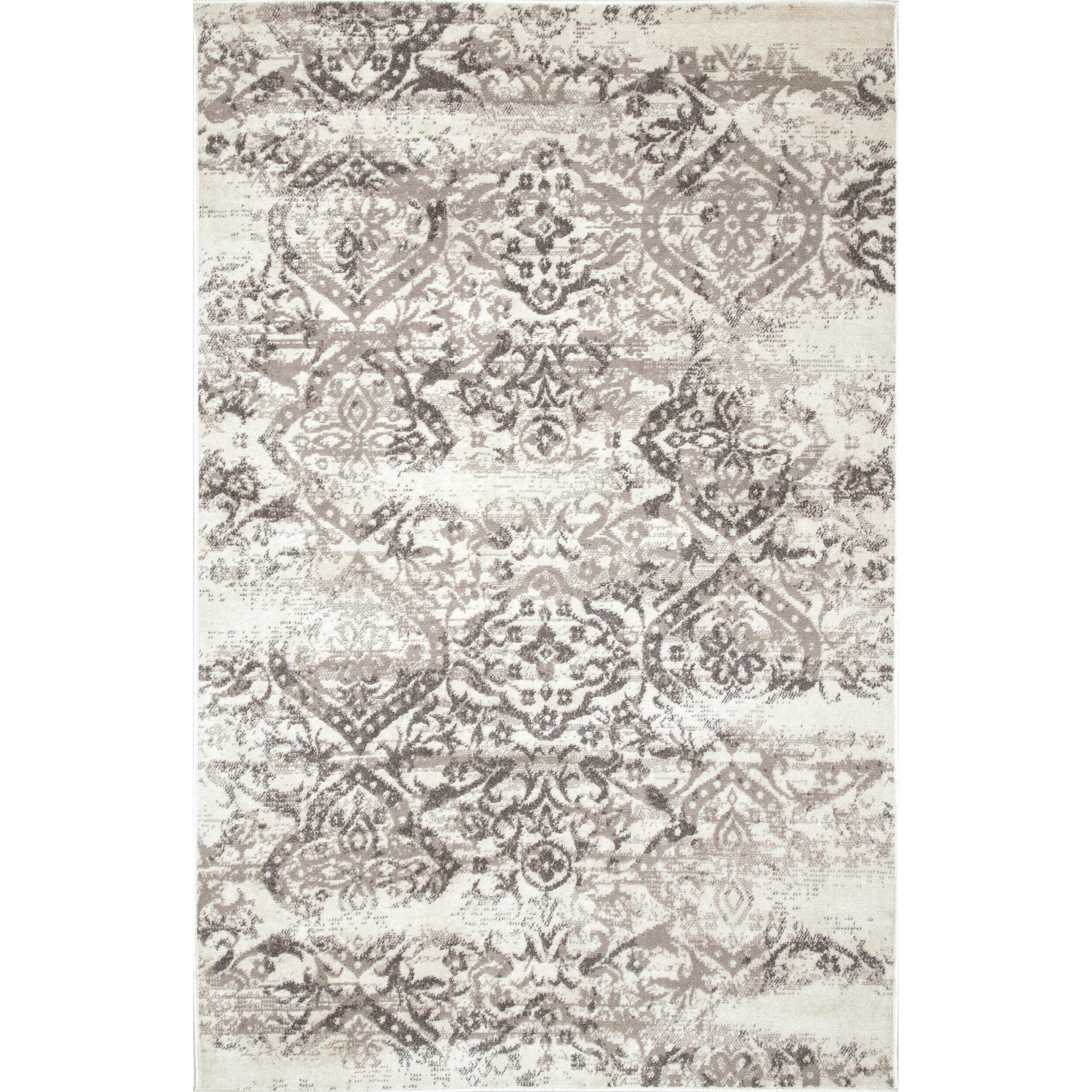 Nuloom Freja Faded Floral Area Rug, Gray, large