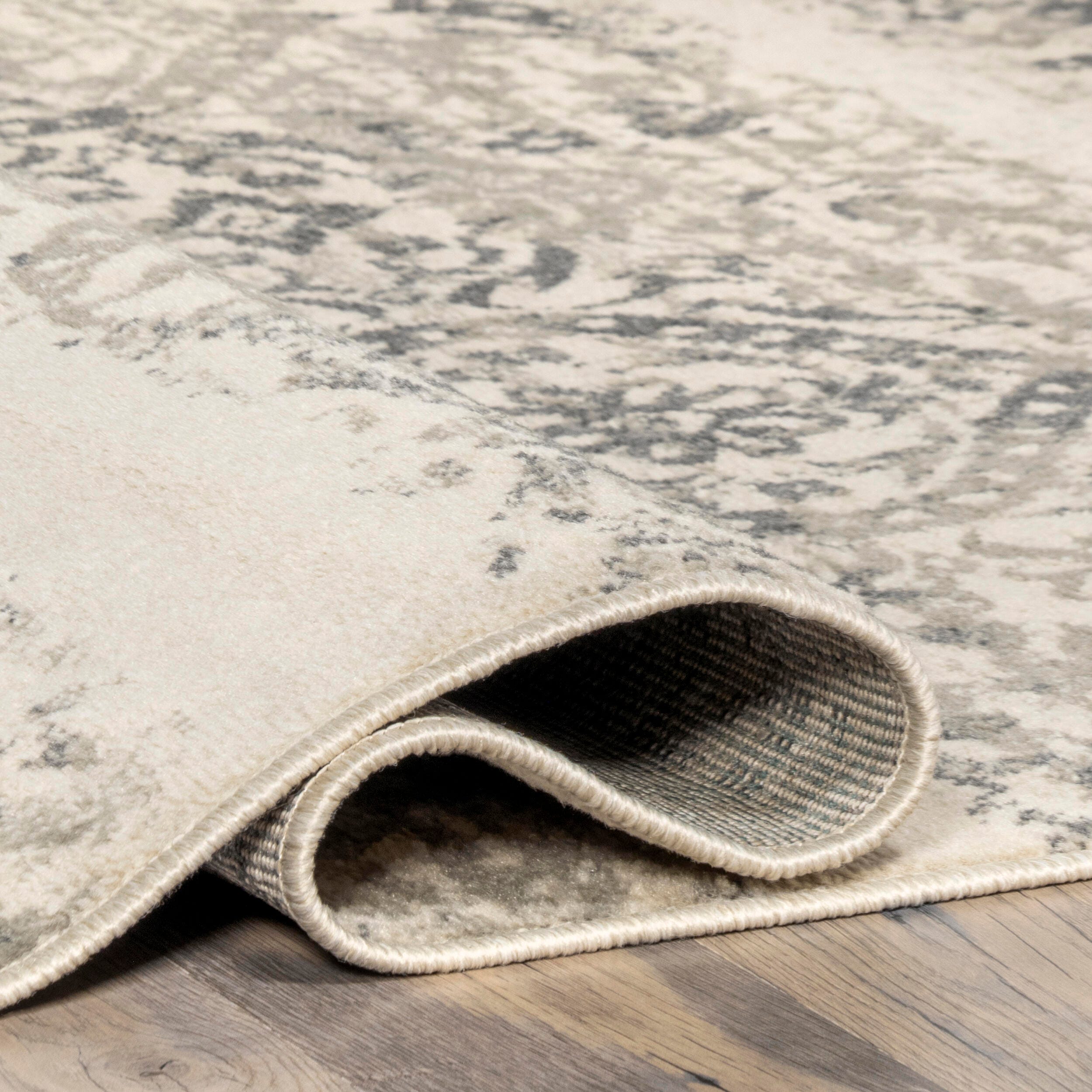 Nuloom Freja Faded Floral Area Rug, Gray, large