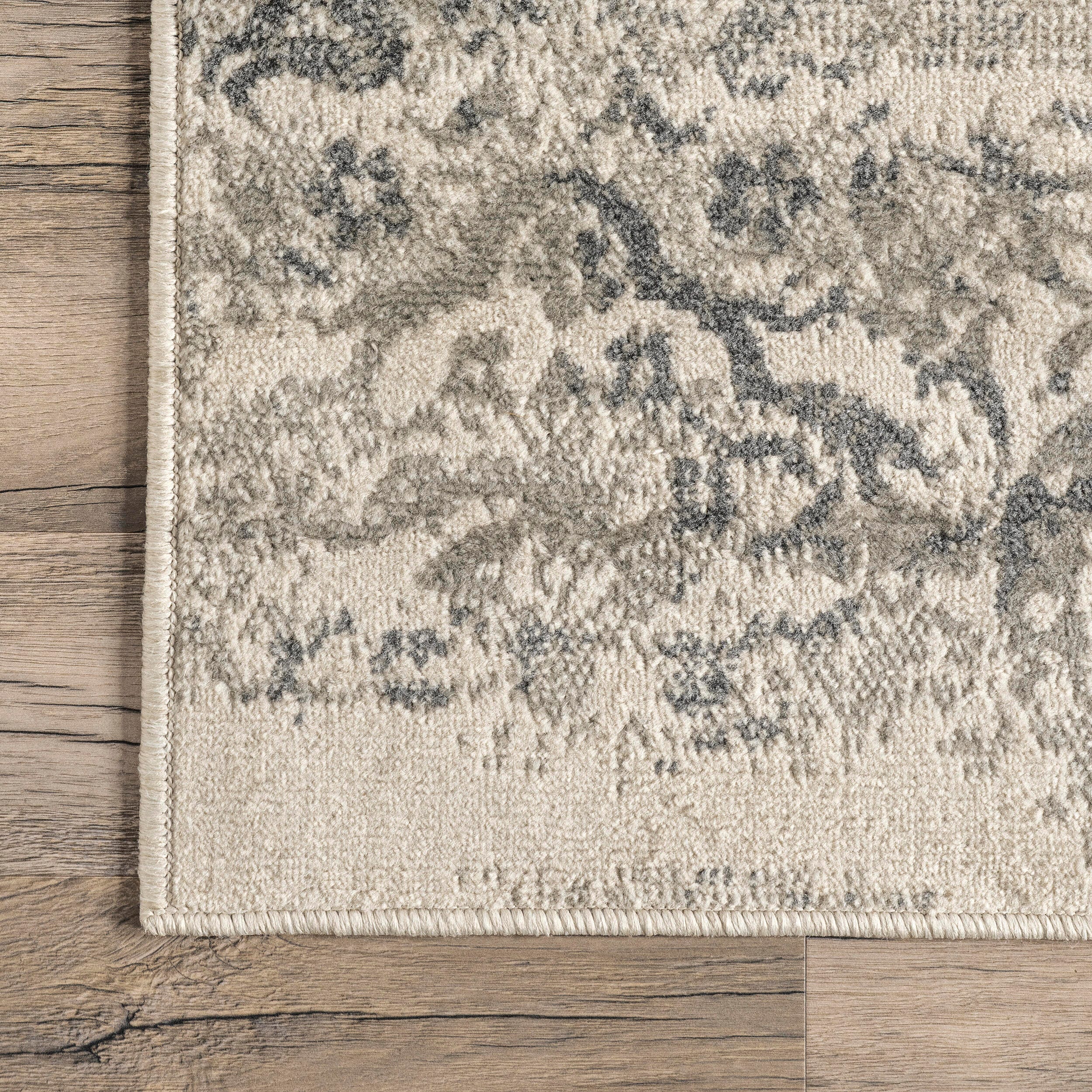 Nuloom Freja Faded Floral Area Rug, Gray, large